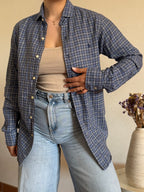 Camisa Polo Ralph Lauren Blue Plaid – Custom Fit (Vintage)