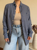 Camisa Polo Ralph Lauren Blue Plaid – Custom Fit (Vintage)