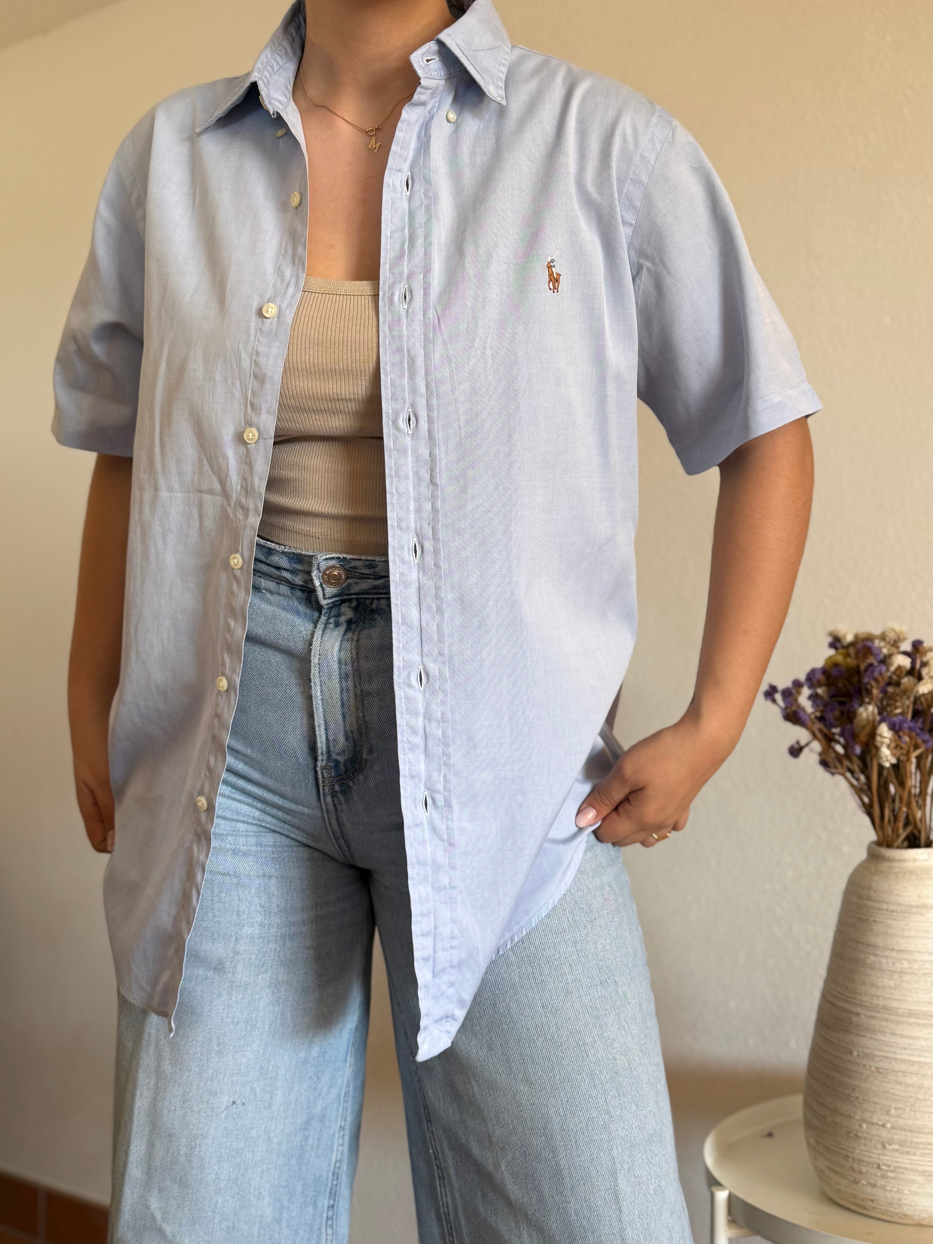 Camisa Polo Ralph Lauren Light Blue Oxford – Custom Fit (Vintage)