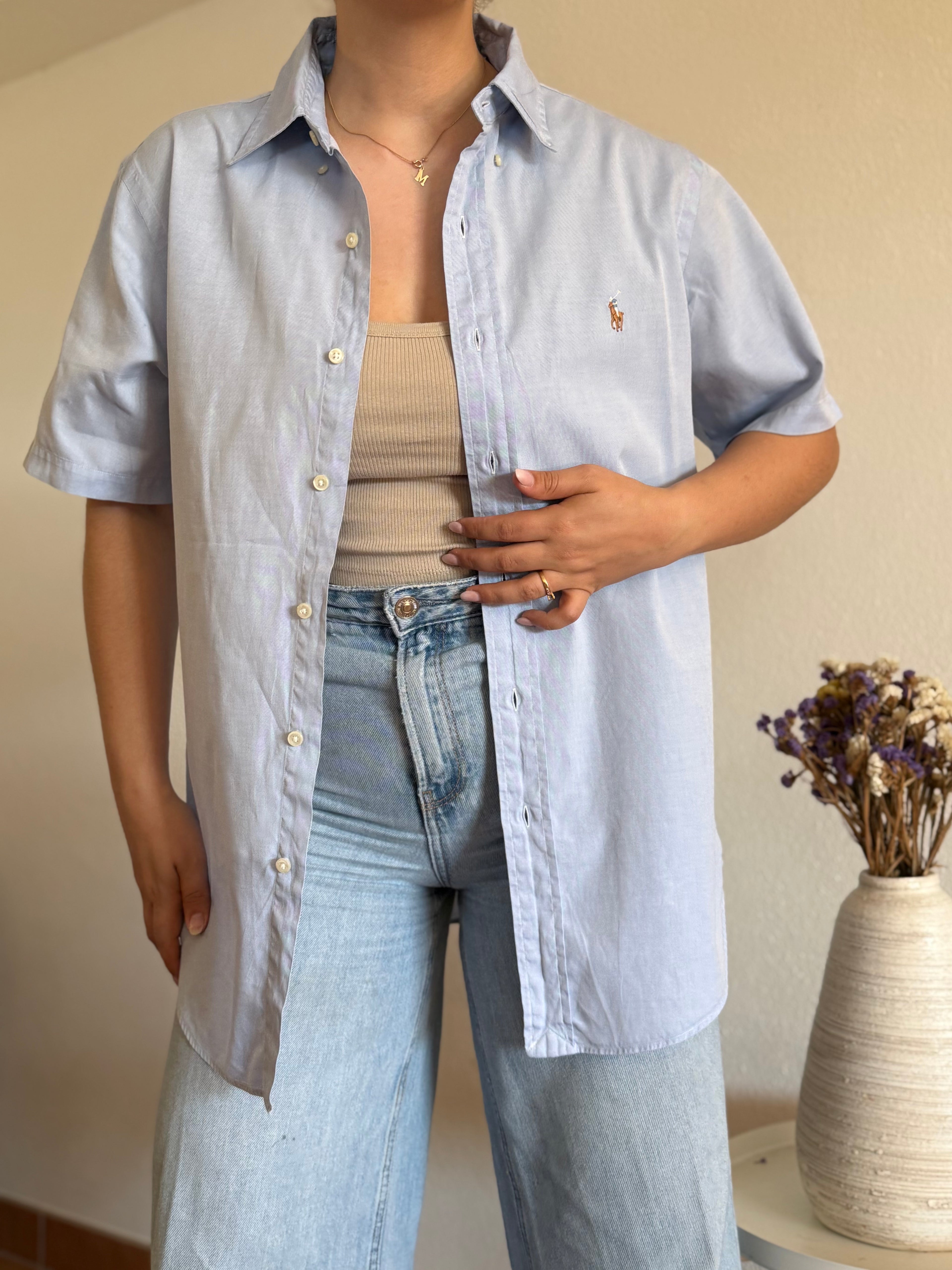 Camisa Polo Ralph Lauren Light Blue Oxford – Custom Fit (Vintage)