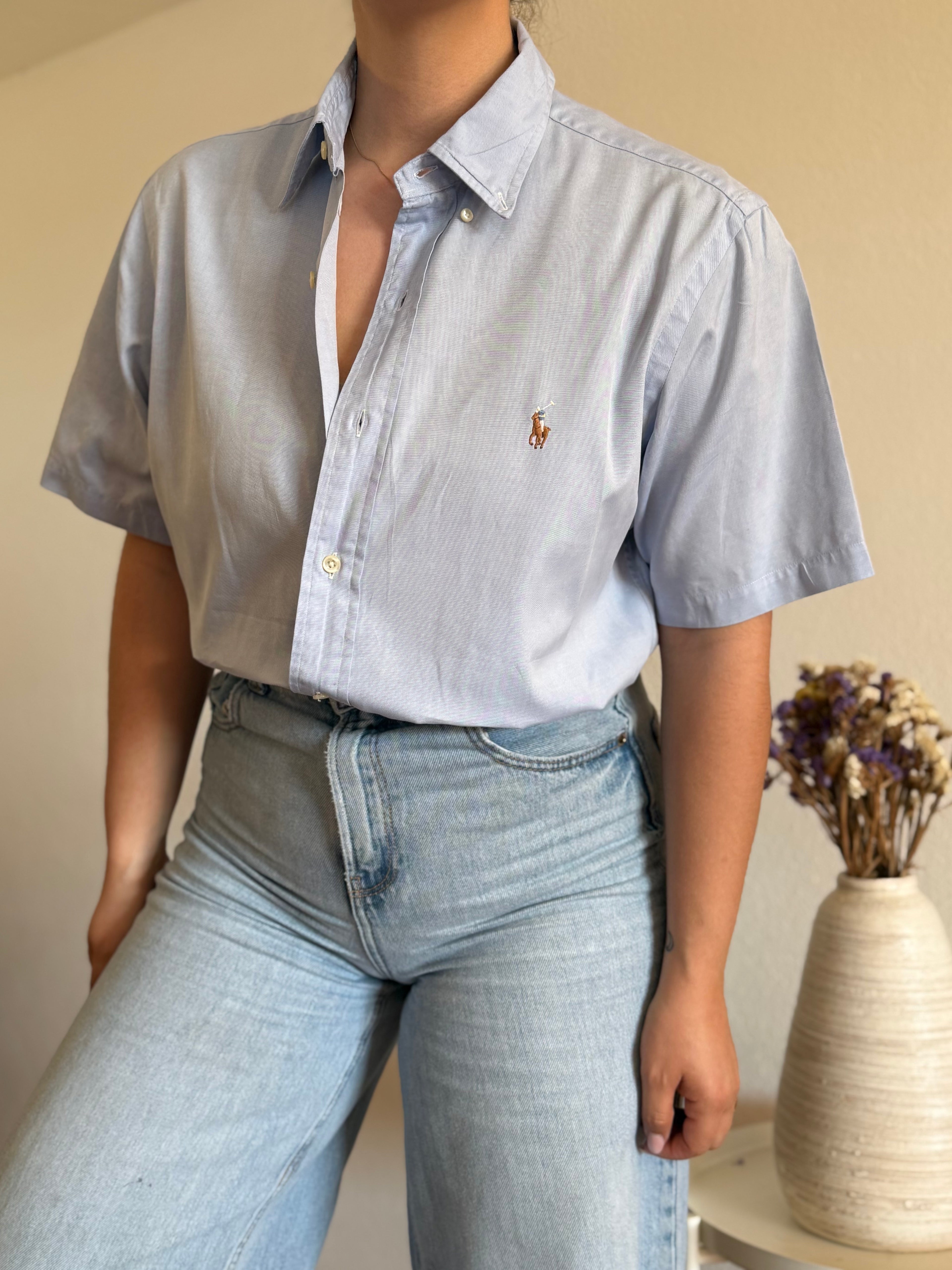 Camisa Polo Ralph Lauren Light Blue Oxford – Custom Fit (Vintage)