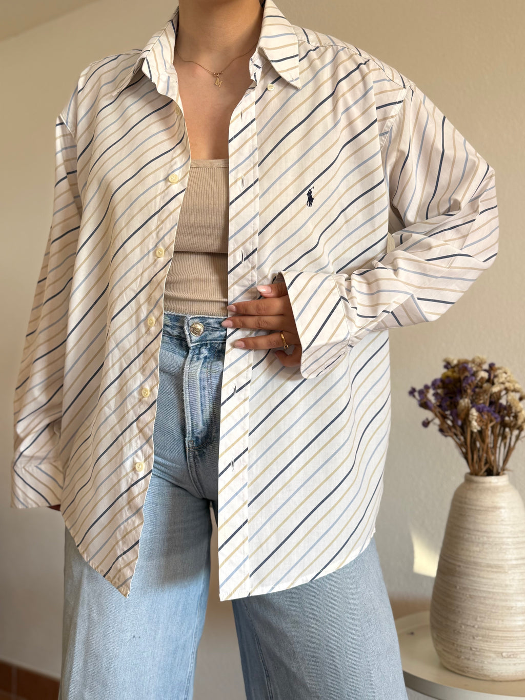 Camisa Polo Ralph Lauren Diagonal Multi-Stripe – Vintage Curated