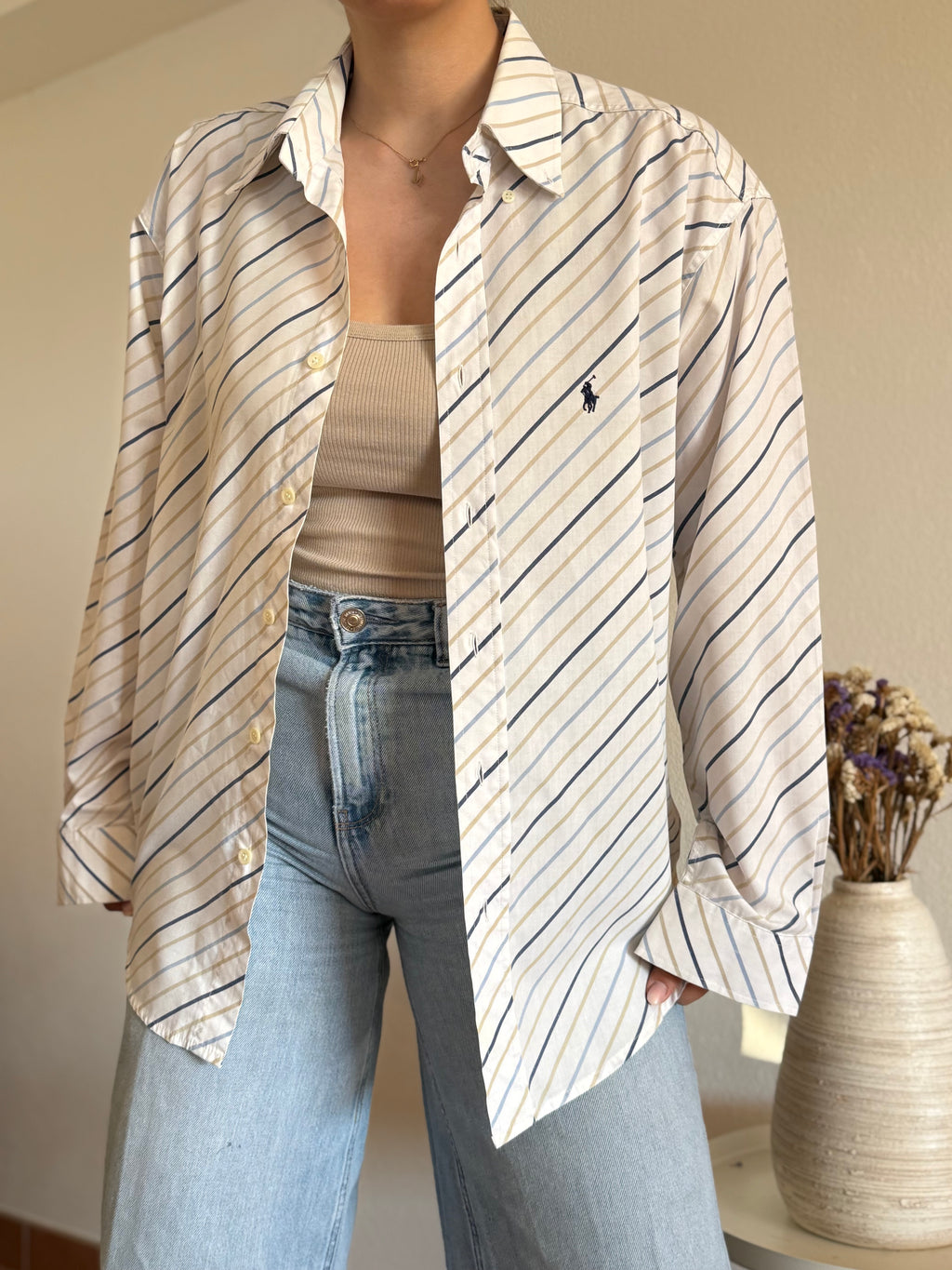 Camisa Polo Ralph Lauren Diagonal Multi-Stripe – Vintage Curated