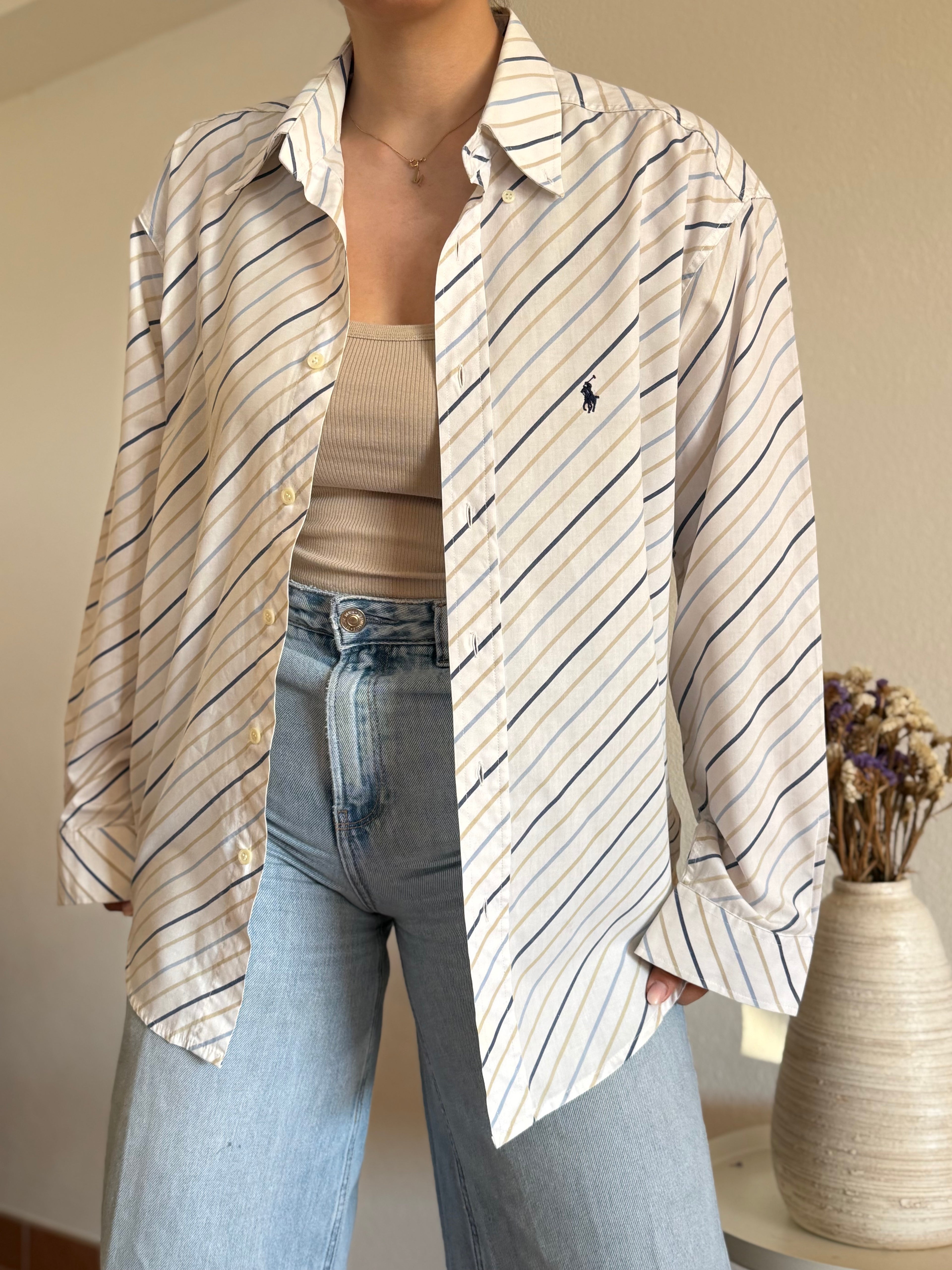 Camisa Polo Ralph Lauren Diagonal Multi-Stripe – Vintage Curated