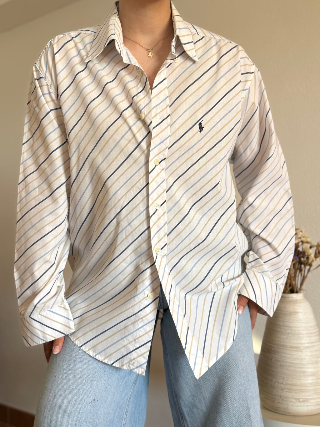 Camisa Polo Ralph Lauren Diagonal Multi-Stripe – Vintage Curated