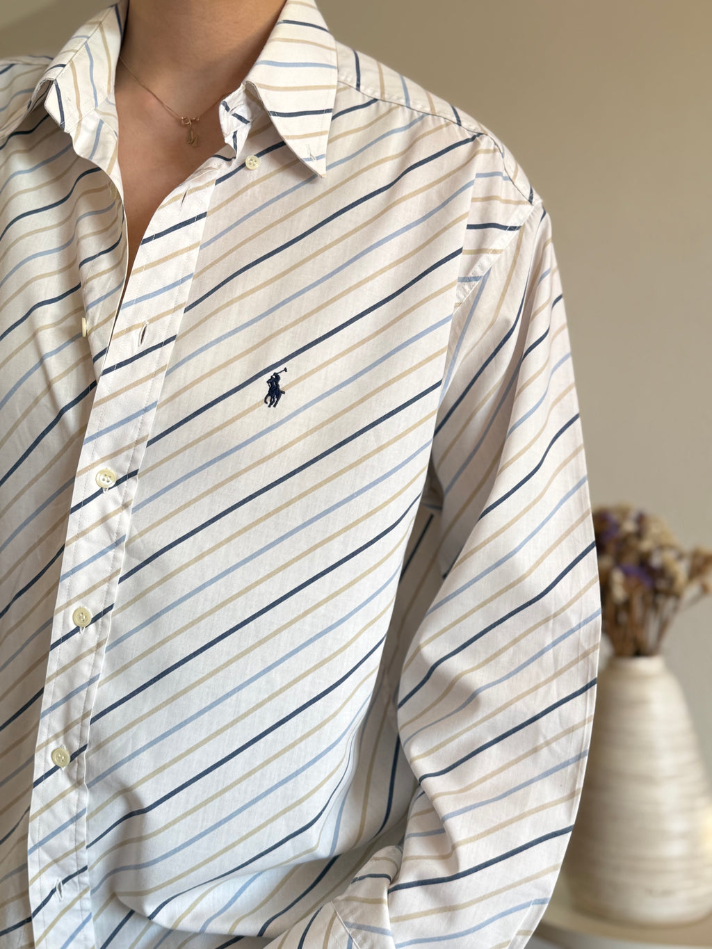 Camisa Polo Ralph Lauren Diagonal Multi-Stripe – Vintage Curated