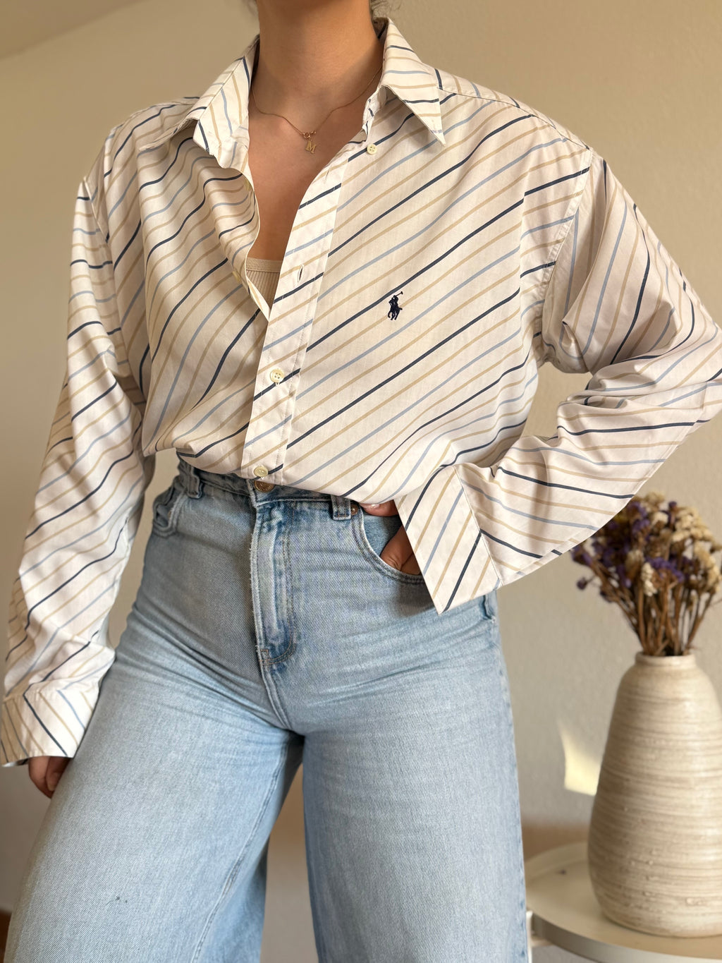 Camisa Polo Ralph Lauren Diagonal Multi-Stripe – Vintage Curated