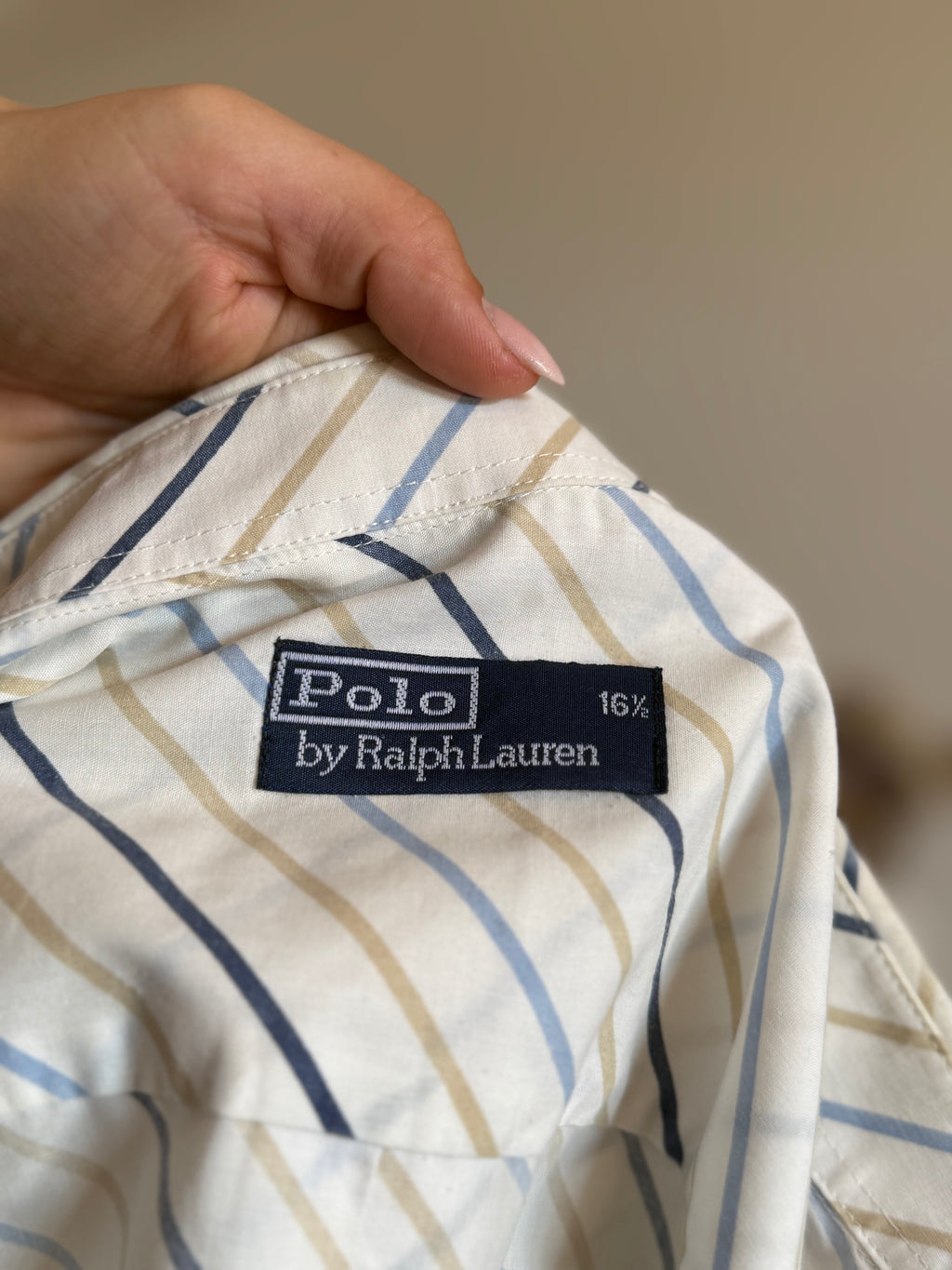 Camisa Polo Ralph Lauren Diagonal Multi-Stripe – Vintage Curated