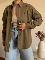 Camisa Polo Ralph Lauren Olive Khaki – Custom Fit (Vintage)