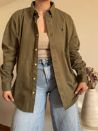 Camisa Polo Ralph Lauren Olive Khaki – Custom Fit (Vintage)