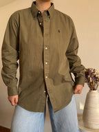 Camisa Polo Ralph Lauren Olive Khaki – Custom Fit (Vintage)
