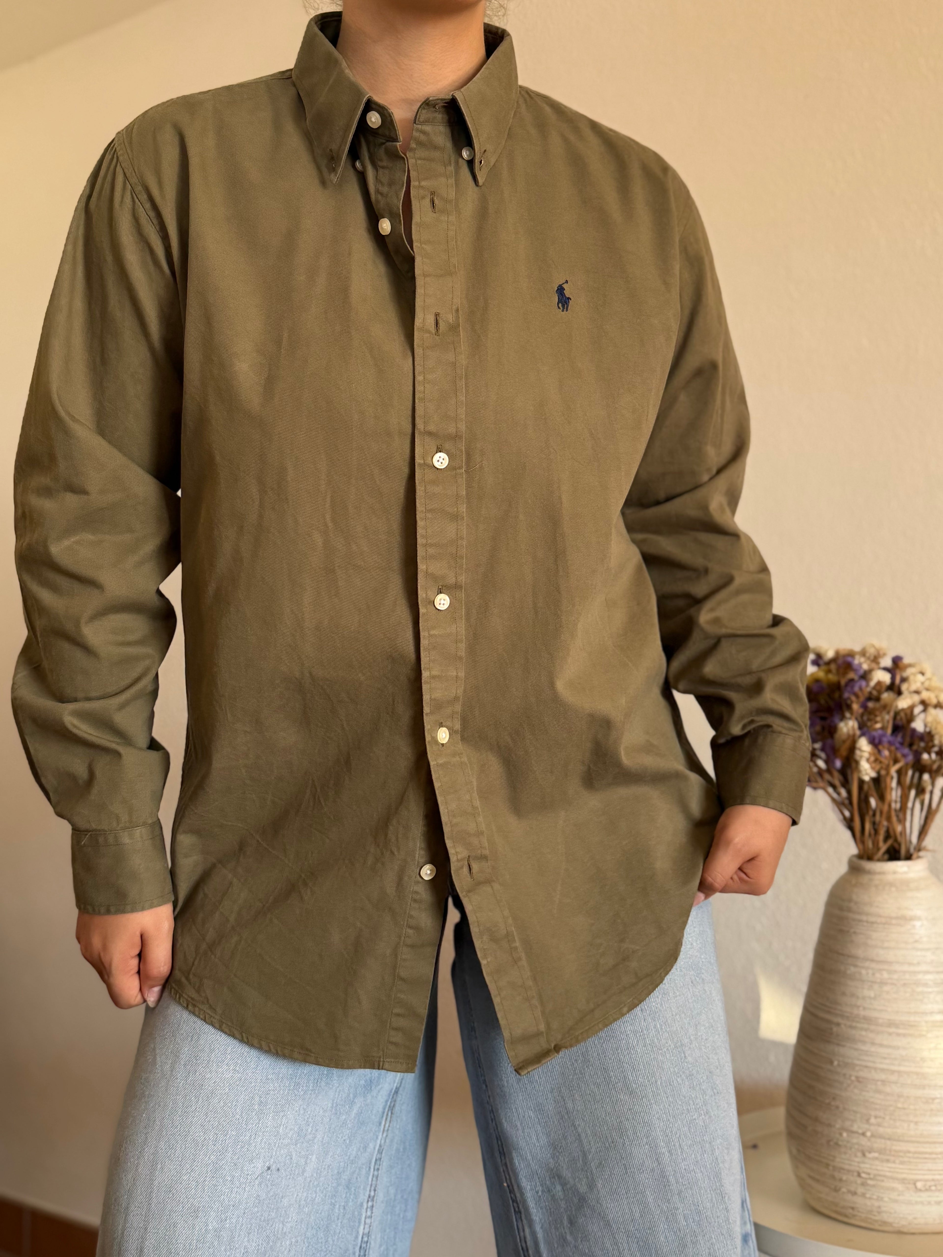 Camisa Polo Ralph Lauren Olive Khaki – Custom Fit (Vintage)