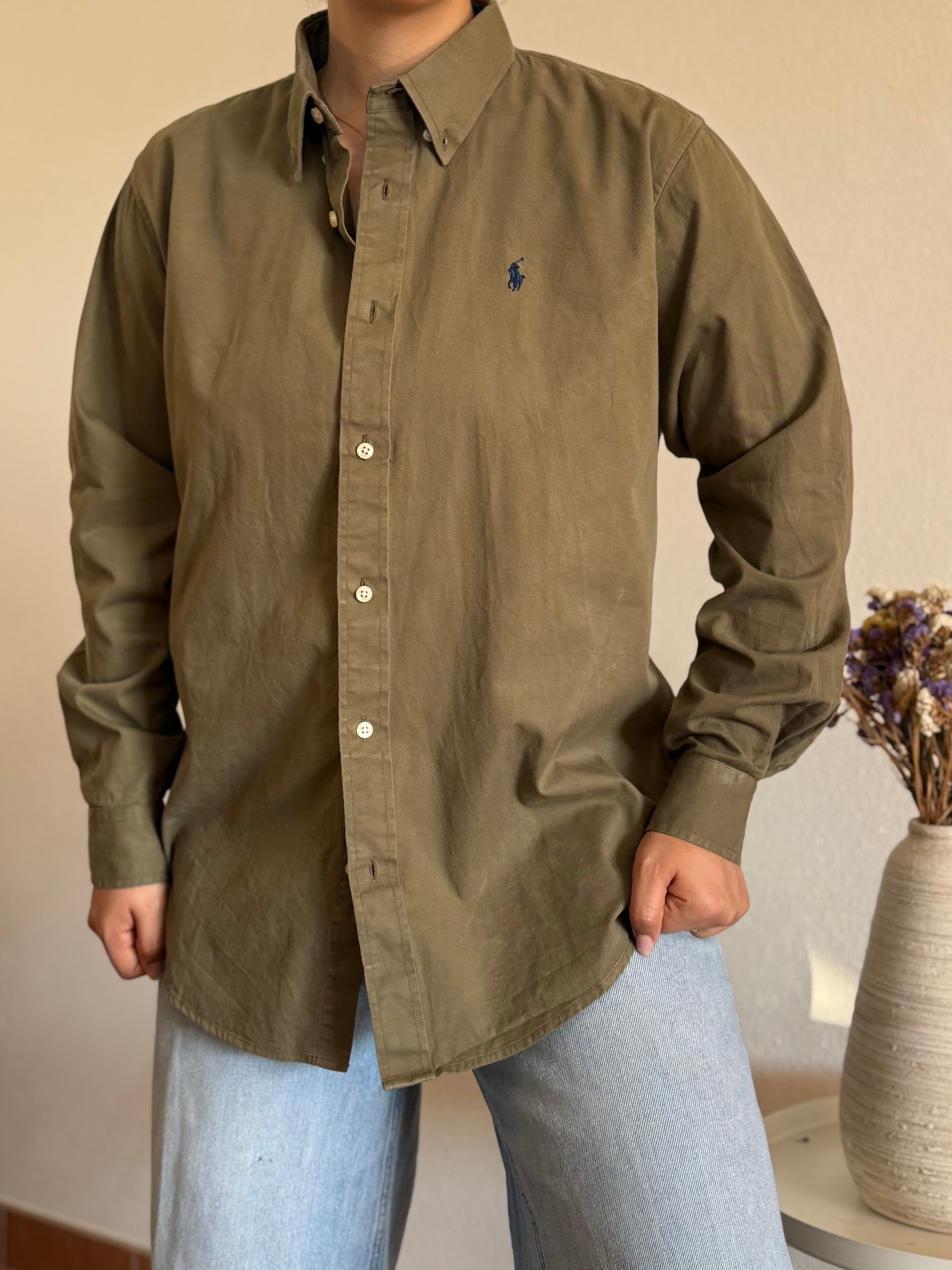 Camisa Polo Ralph Lauren Olive Khaki – Custom Fit (Vintage)