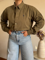 Camisa Polo Ralph Lauren Olive Khaki – Custom Fit (Vintage)