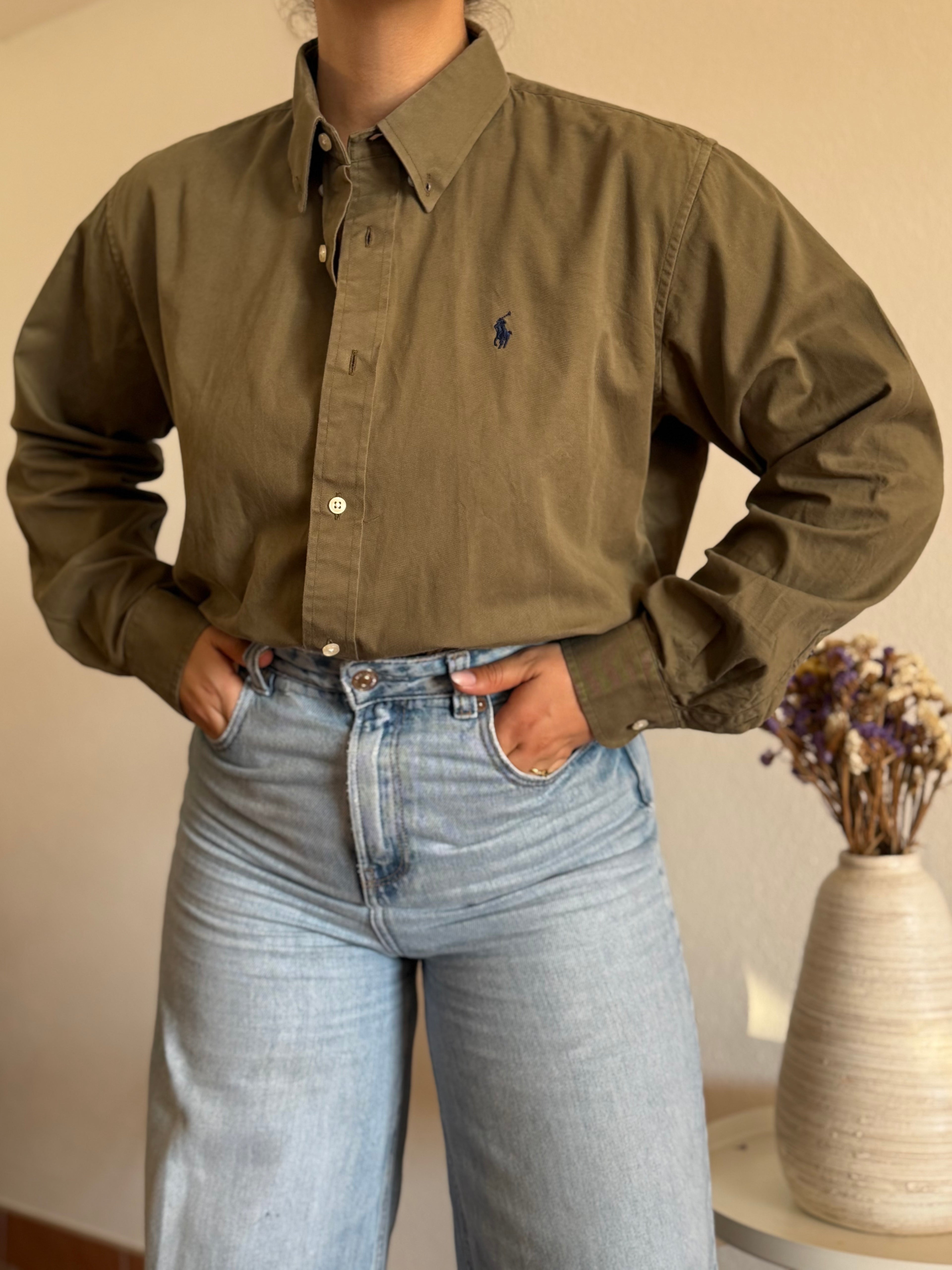 Camisa Polo Ralph Lauren Olive Khaki – Custom Fit (Vintage)