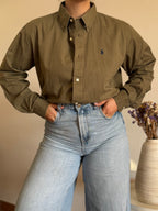 Camisa Polo Ralph Lauren Olive Khaki – Custom Fit (Vintage)