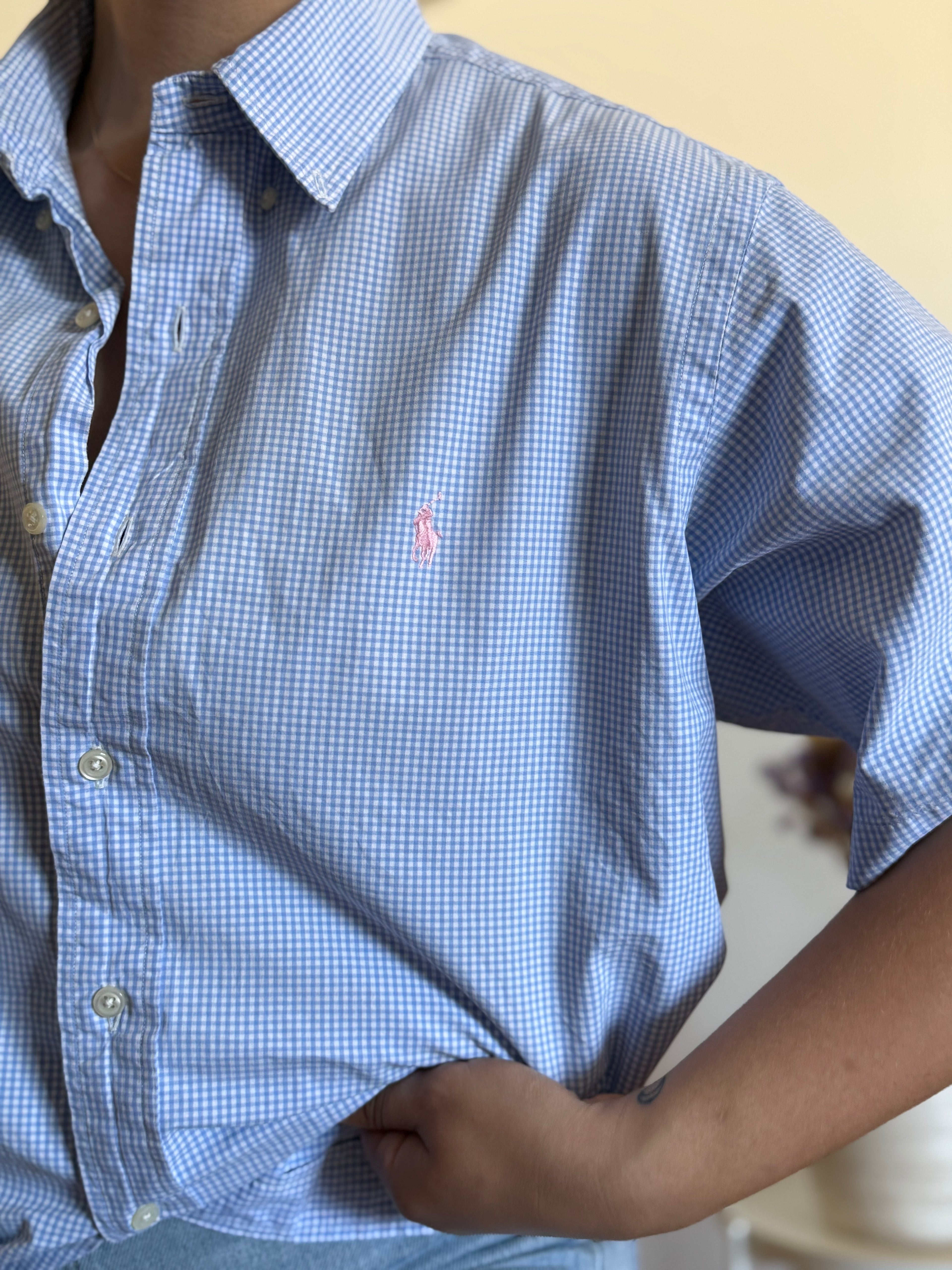 Camisa Ralph Lauren Blue Gingham – Classic Fit (Vintage)