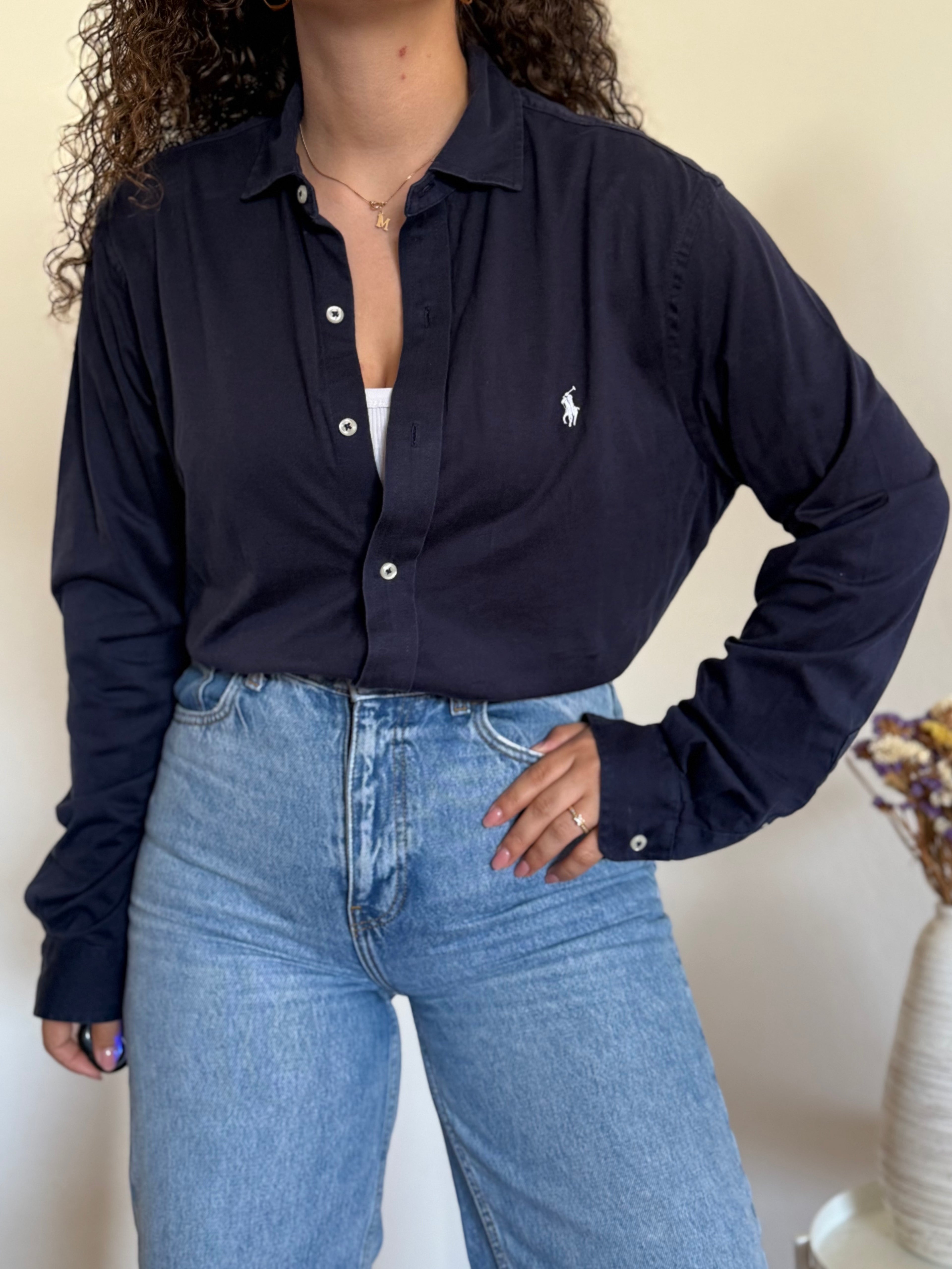 Camisa Ralph Lauren azul escura | Classic Fit