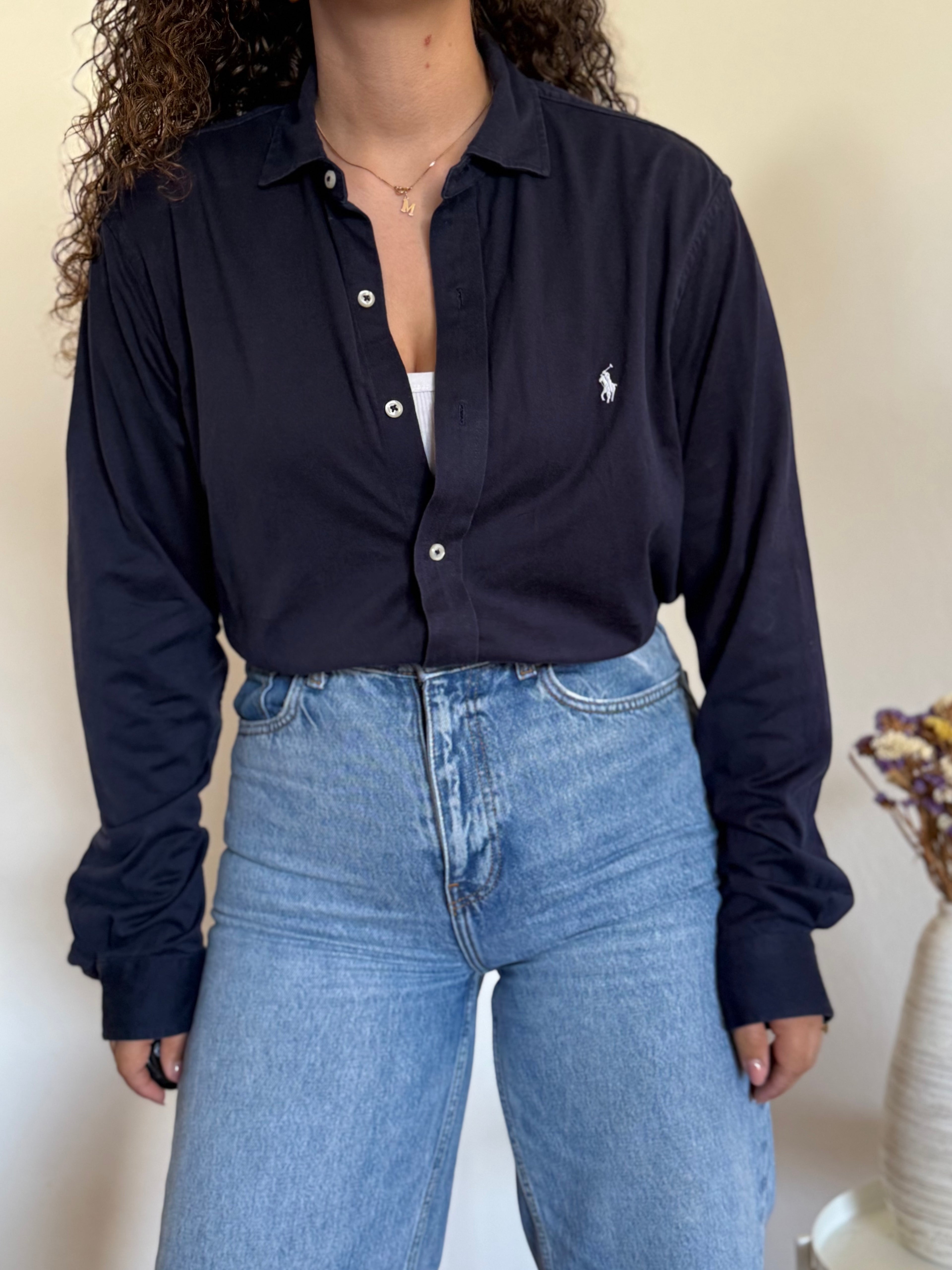 Camisa Ralph Lauren azul escura | Classic Fit