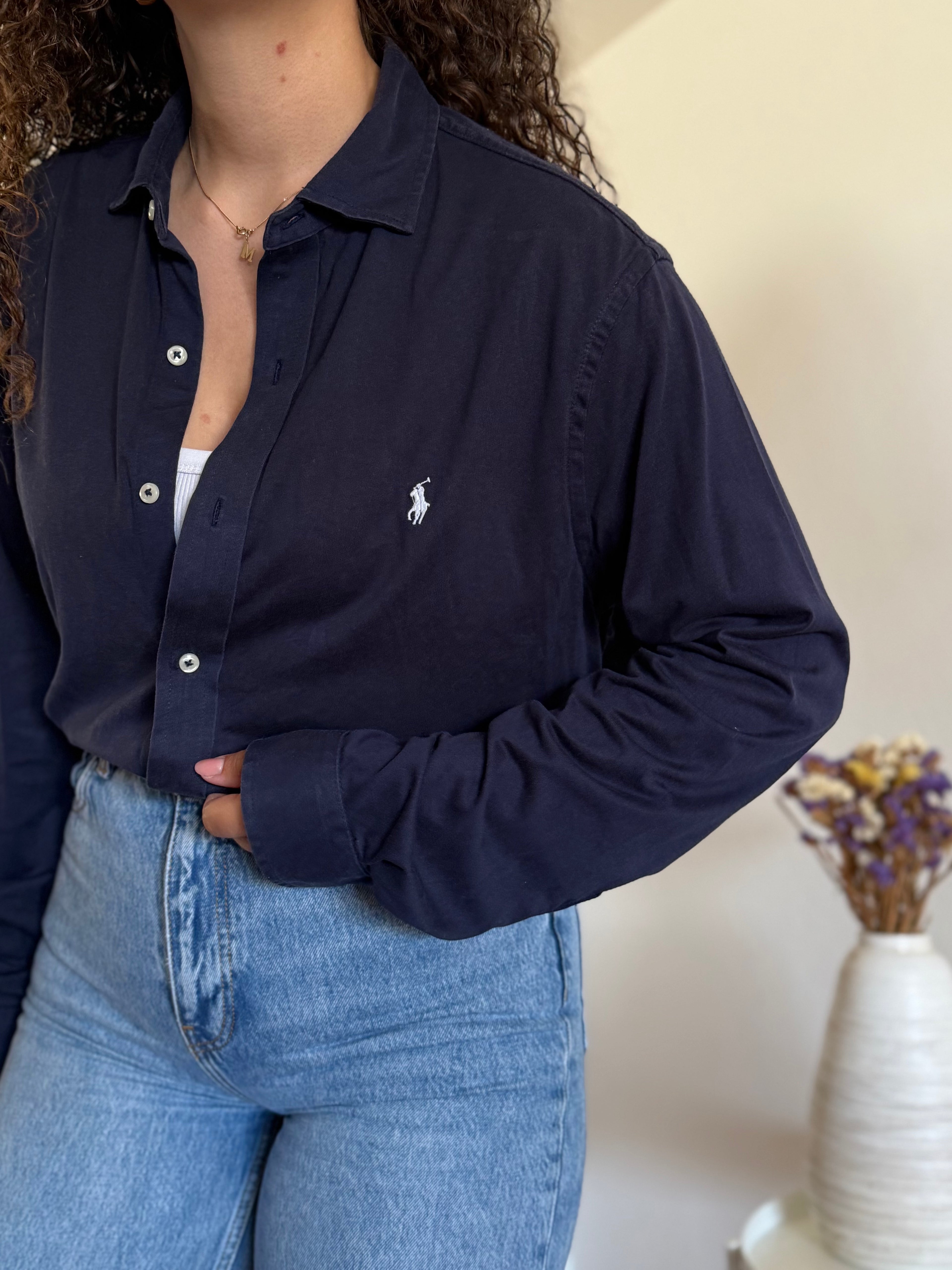 Camisa Ralph Lauren azul escura | Classic Fit