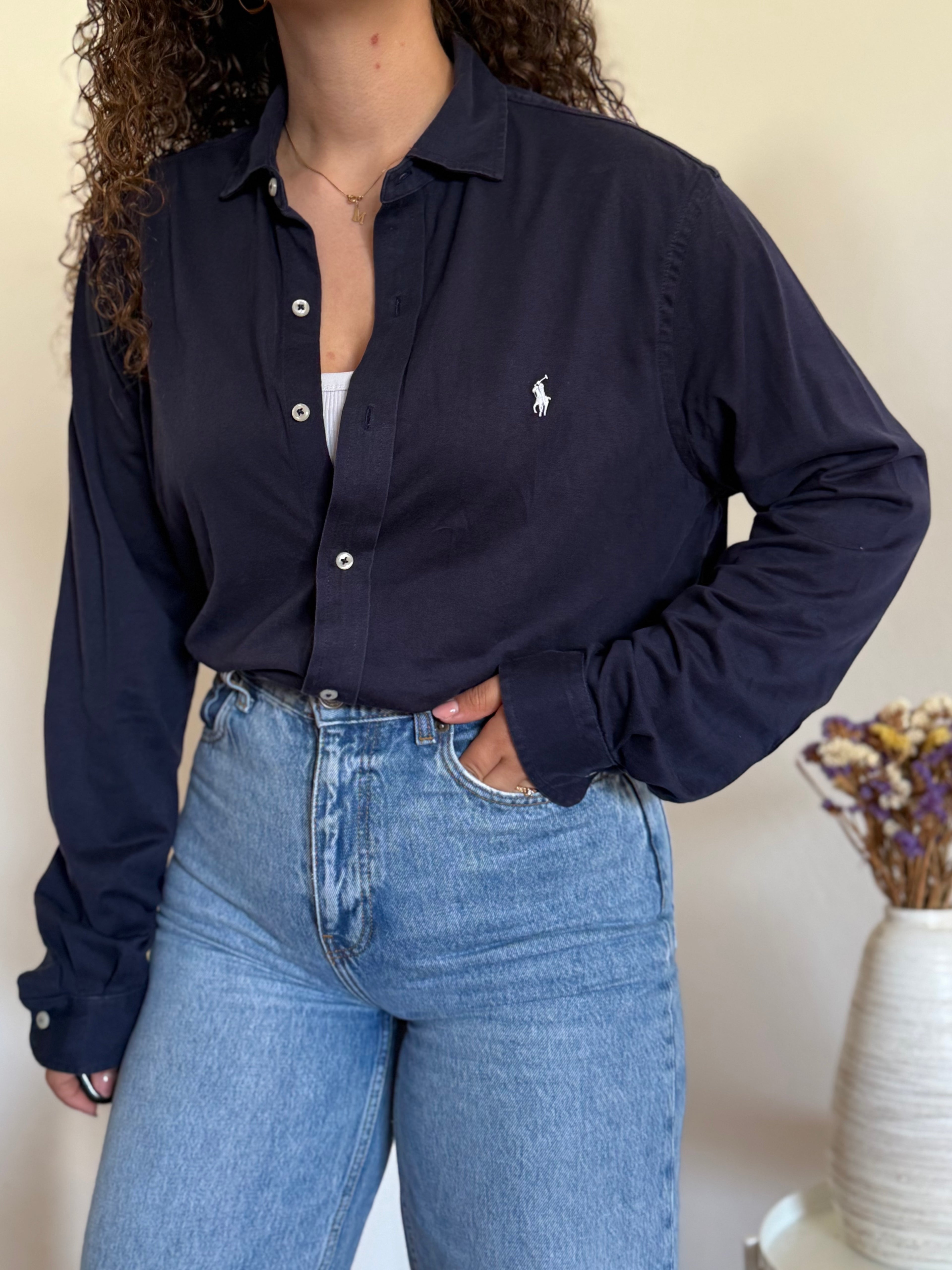 Camisa Ralph Lauren azul escura | Classic Fit