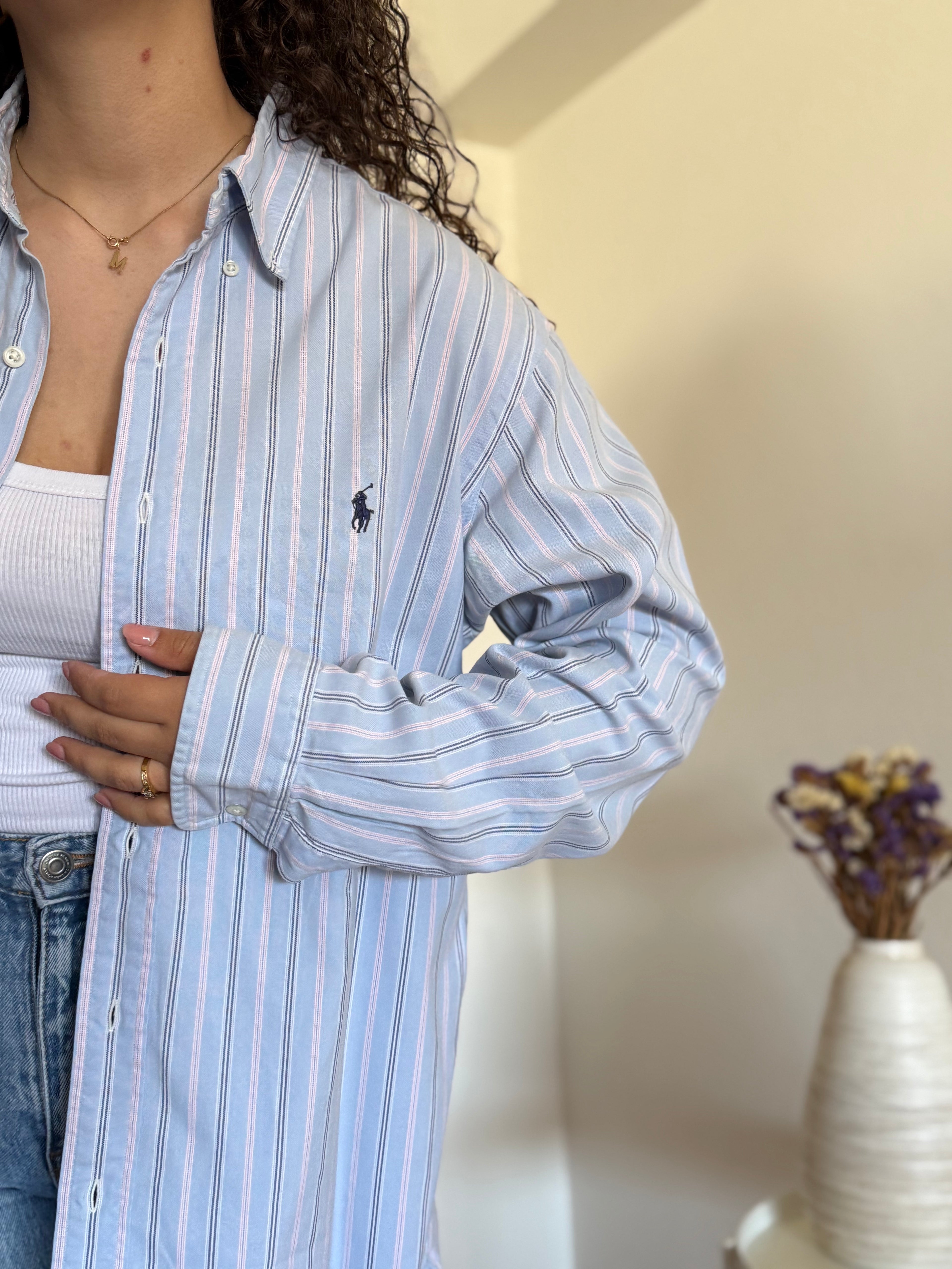 Camisa Polo Ralph Lauren Vintage – Riscas Multicolor (Custom Fit)