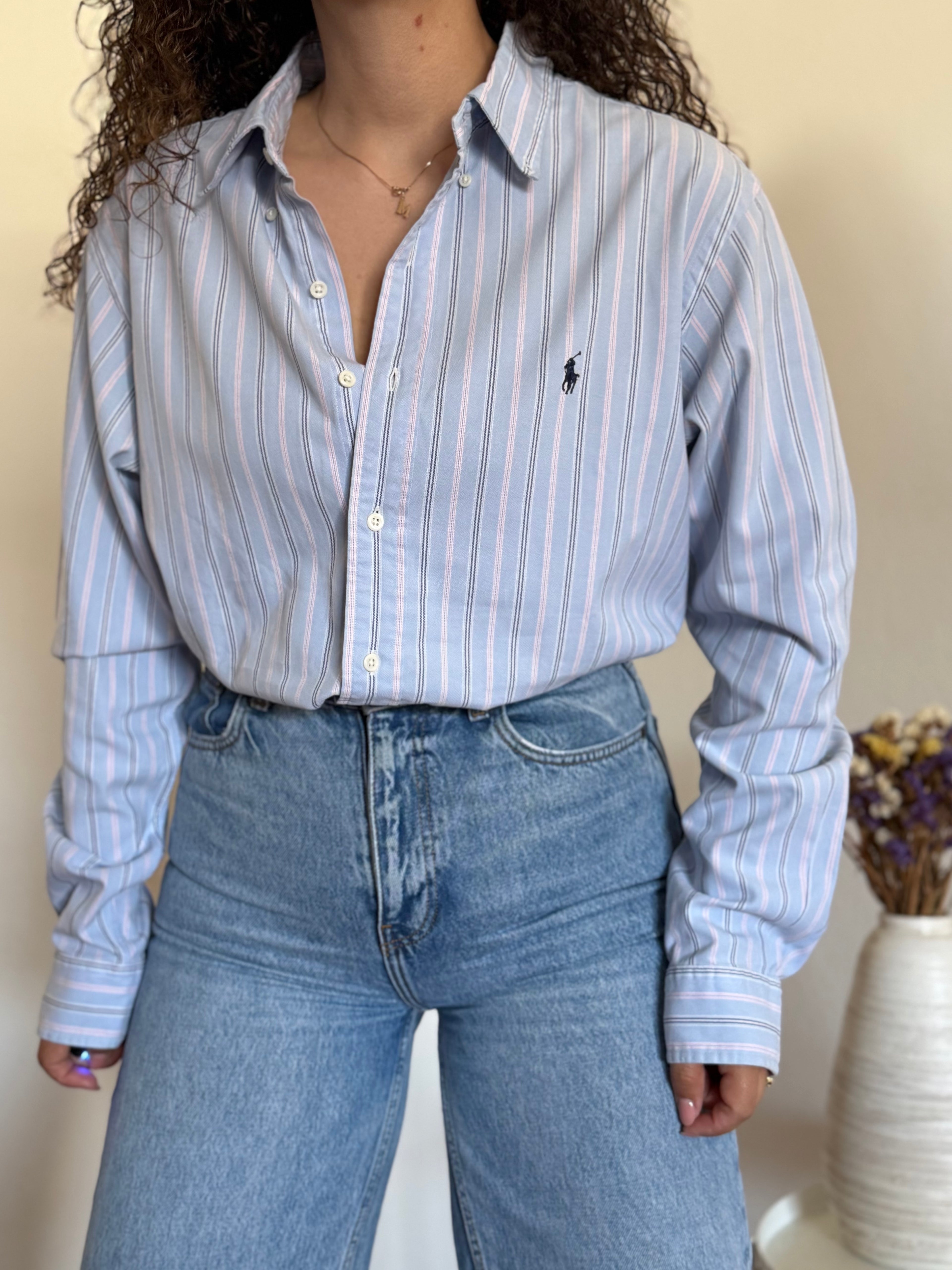 Camisa Polo Ralph Lauren Vintage – Riscas Multicolor (Custom Fit)