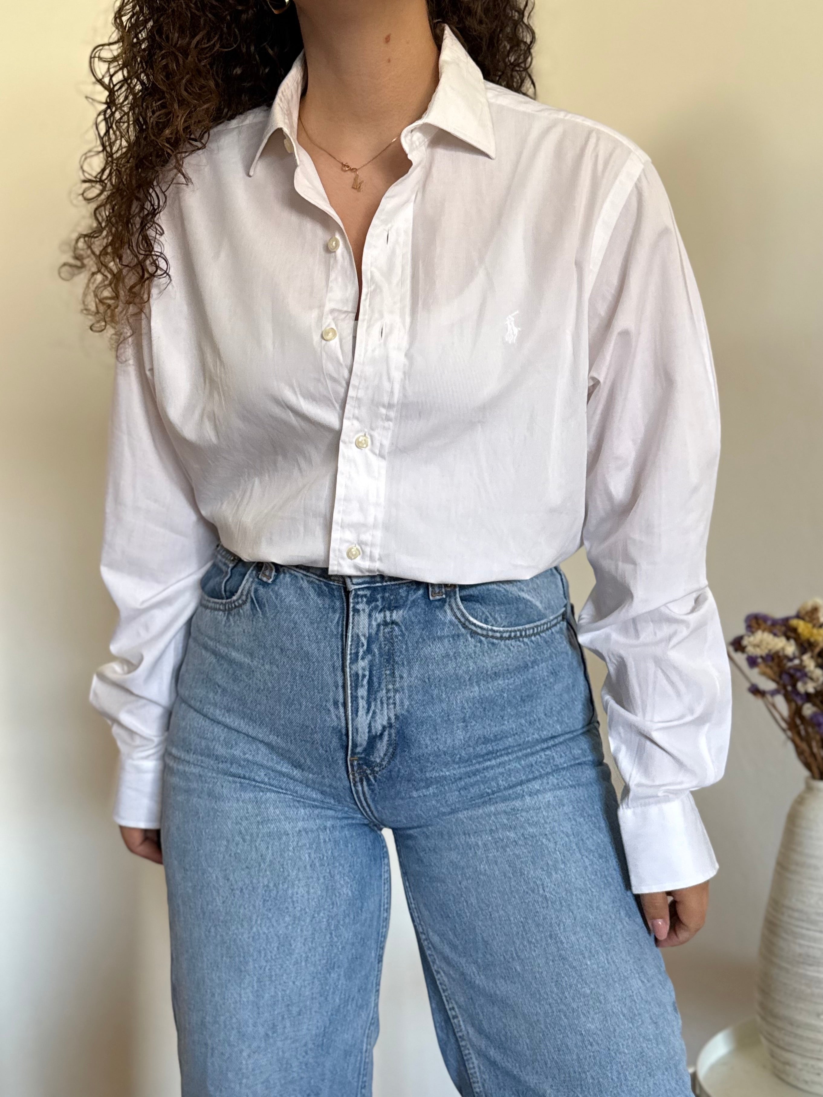 Camisa Ralph Lauren "Philip" em Algodão – Branco Total