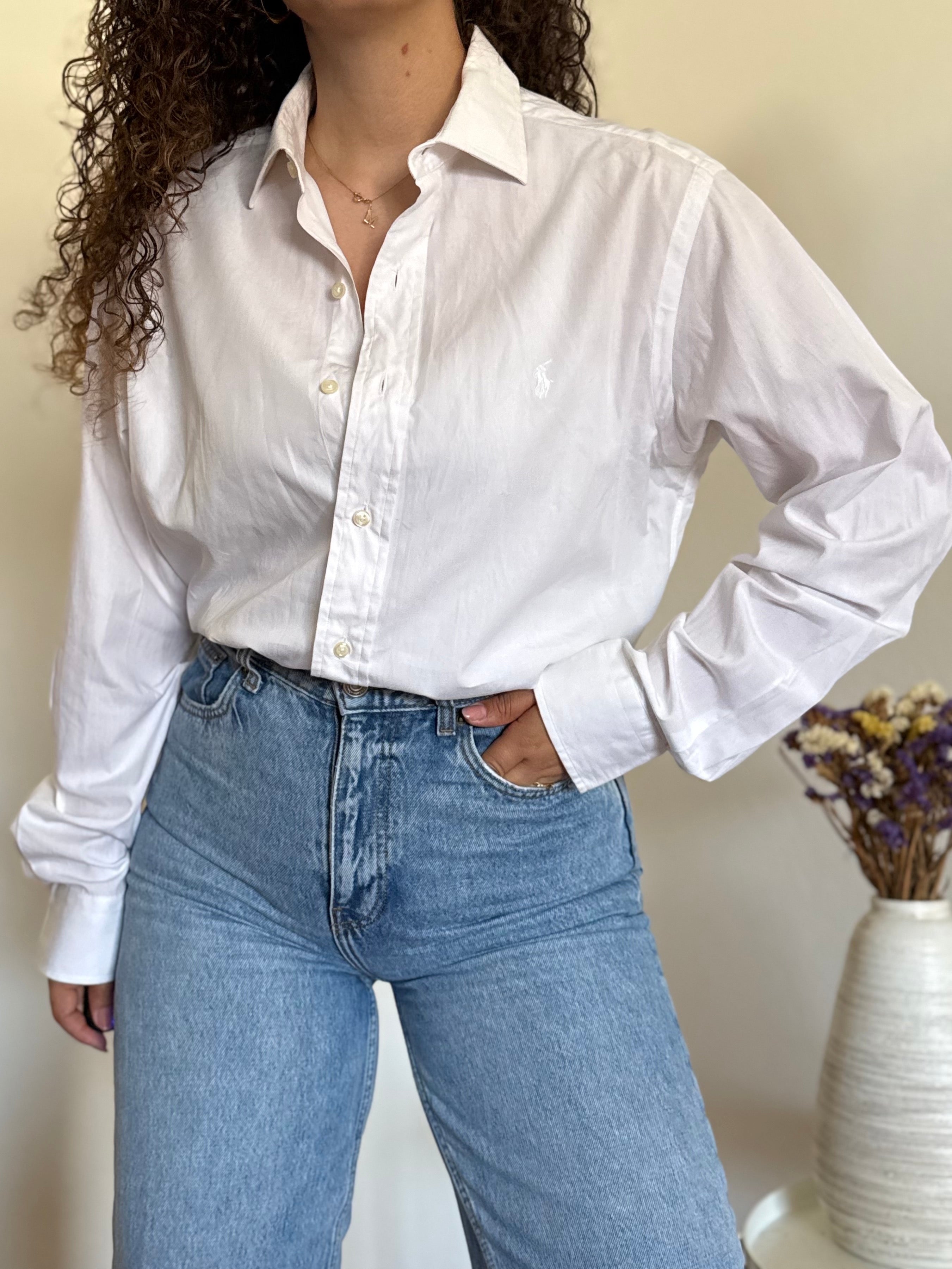 Camisa Ralph Lauren "Philip" em Algodão – Branco Total