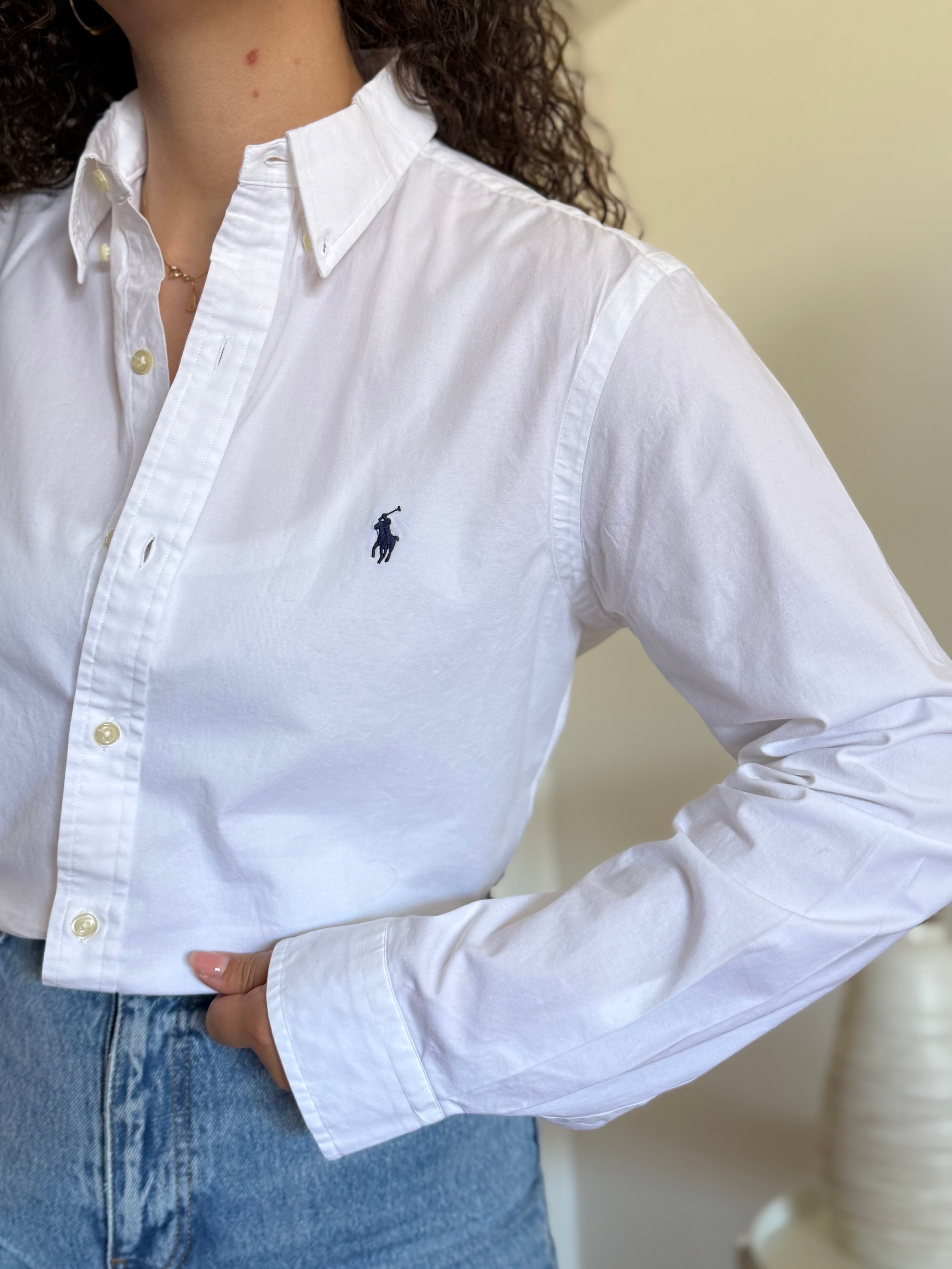 Camisa Polo Ralph Lauren Slim Fit – Branca (M)