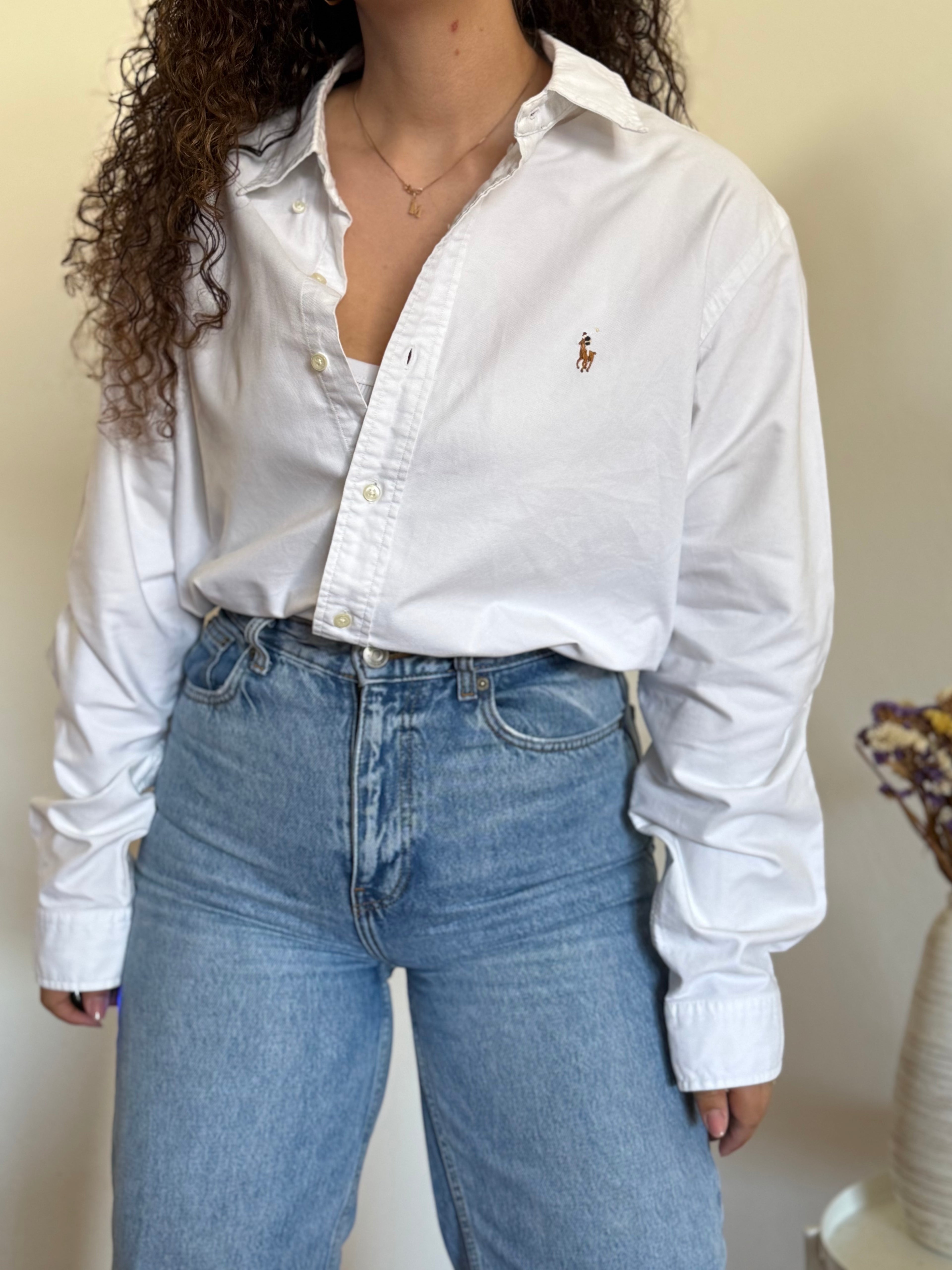 Camisa Polo Ralph Lauren Custom Fit em Algodão – Branca (XL)