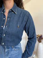 Camisa Ralph Lauren Custom Fit em Ganga – Azul (S)