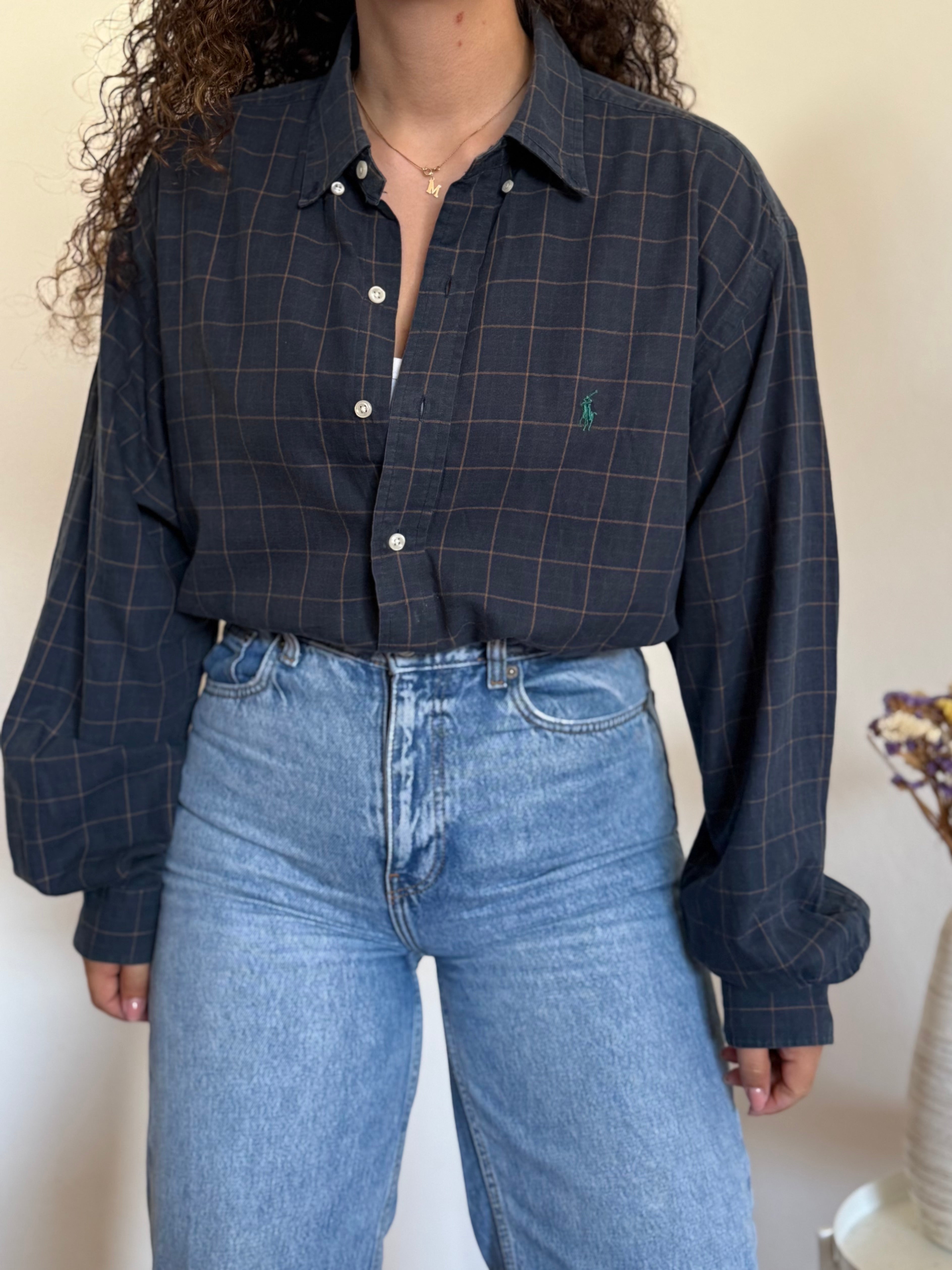 Camisa Polo Ralph Lauren "Blake" em Algodão – Azul (L)