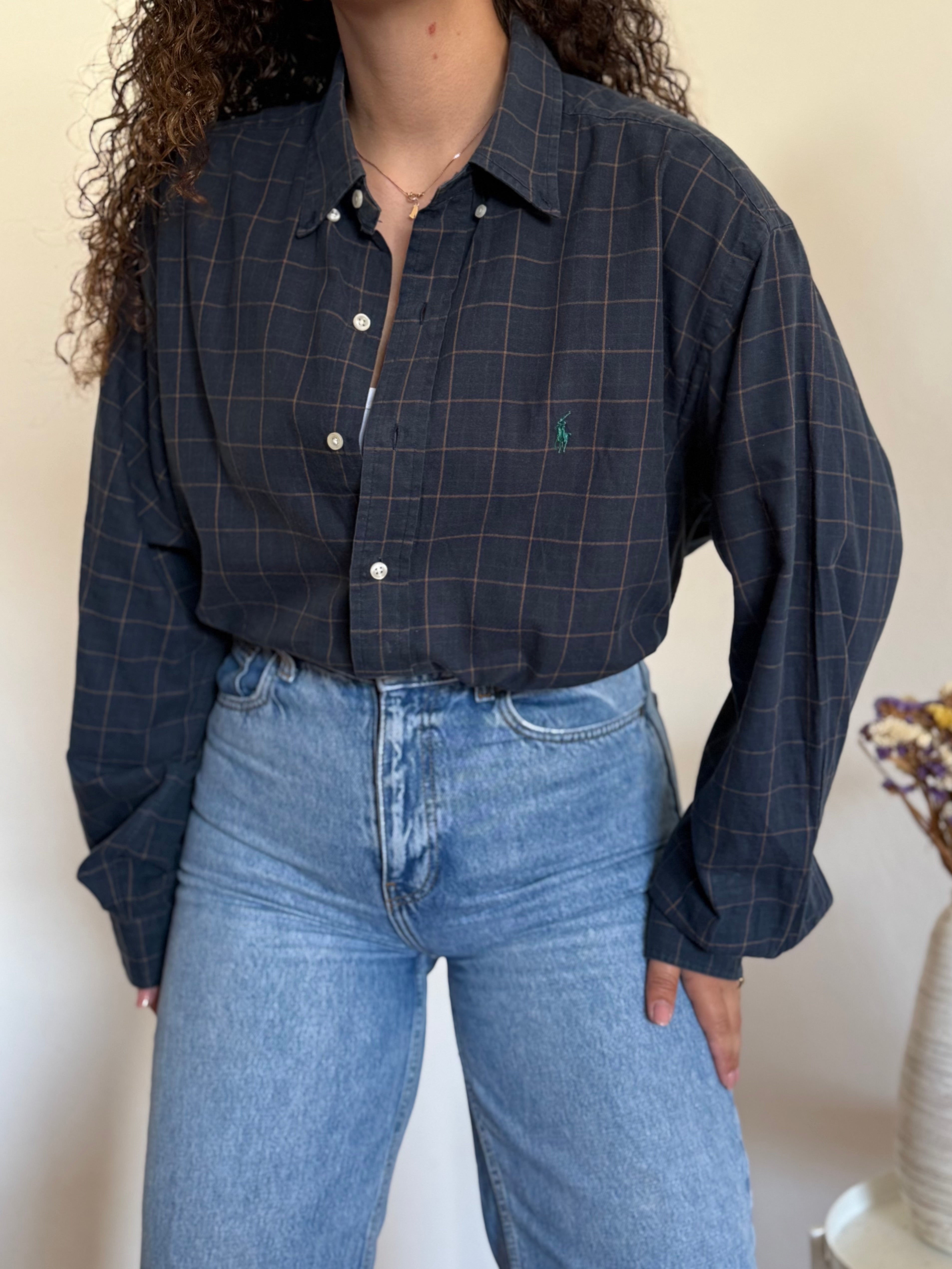 Camisa Polo Ralph Lauren "Blake" em Algodão – Azul (L)