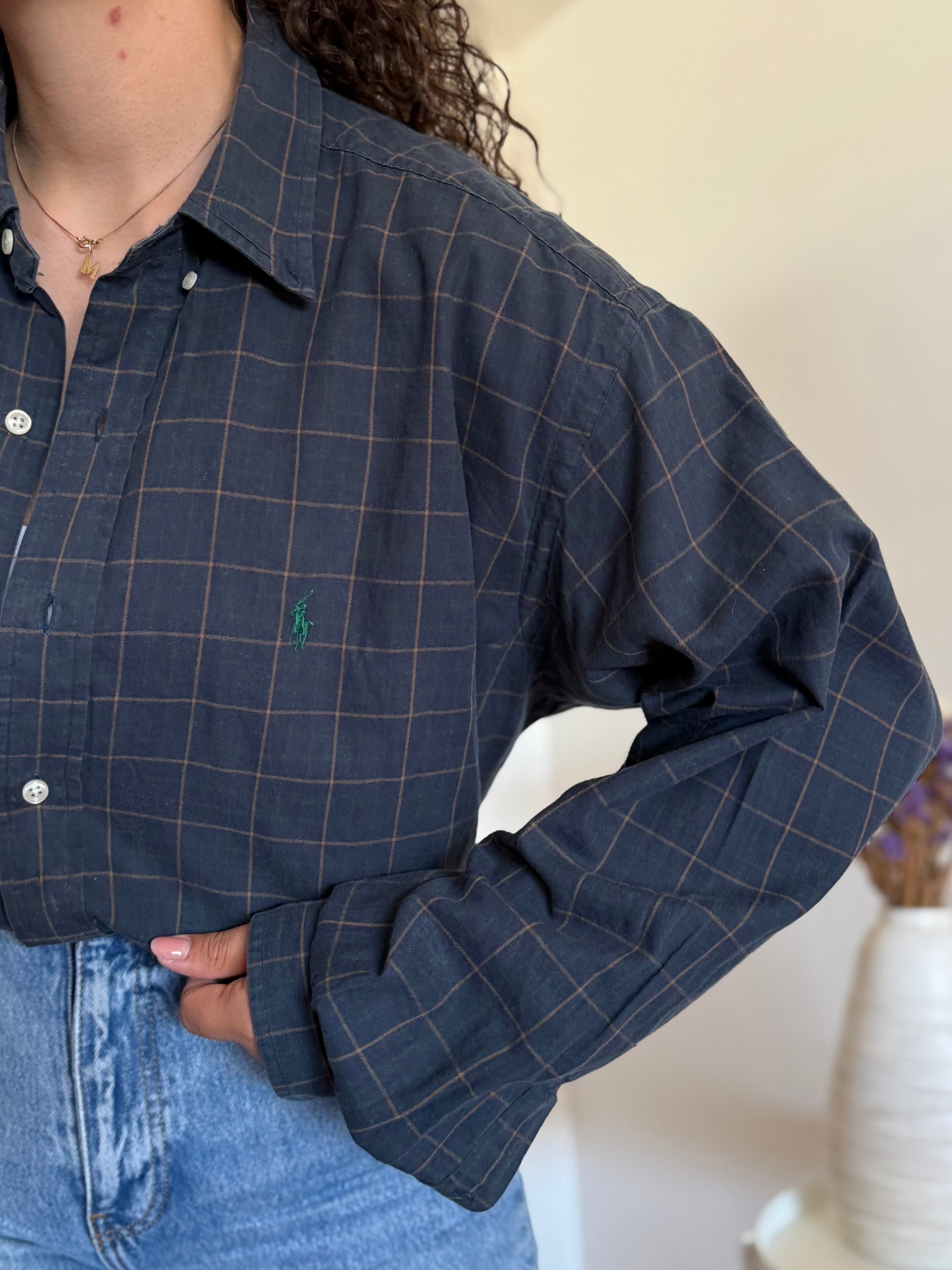 Camisa Polo Ralph Lauren "Blake" em Algodão – Azul (L)