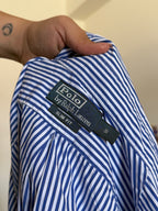 Camisa Polo Ralph Lauren Slim Fit em Algodão – Riscas Azuis (S)