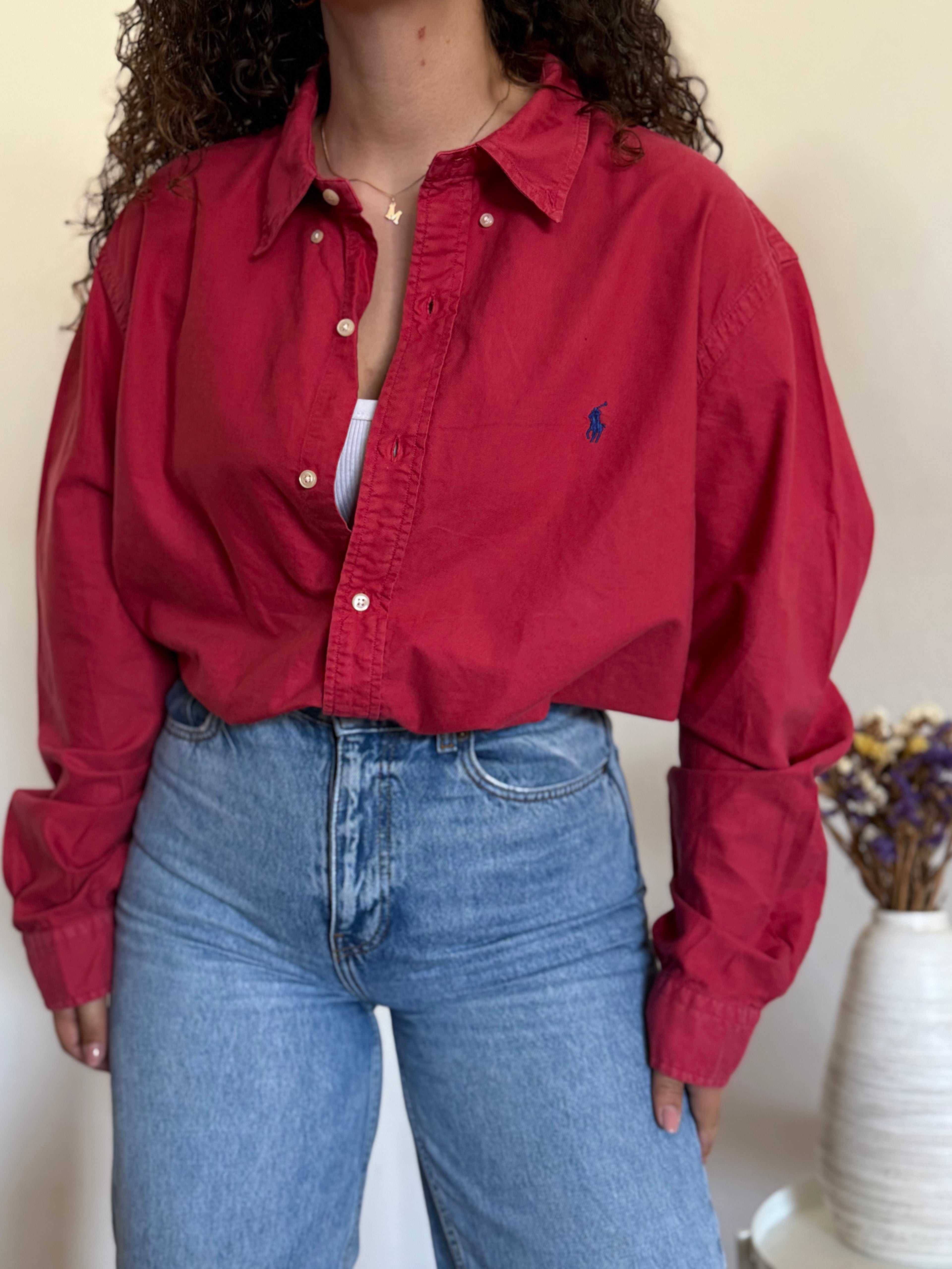 Camisa Polo Ralph Lauren Classic Fit em Algodão – Vermelha (XXL)