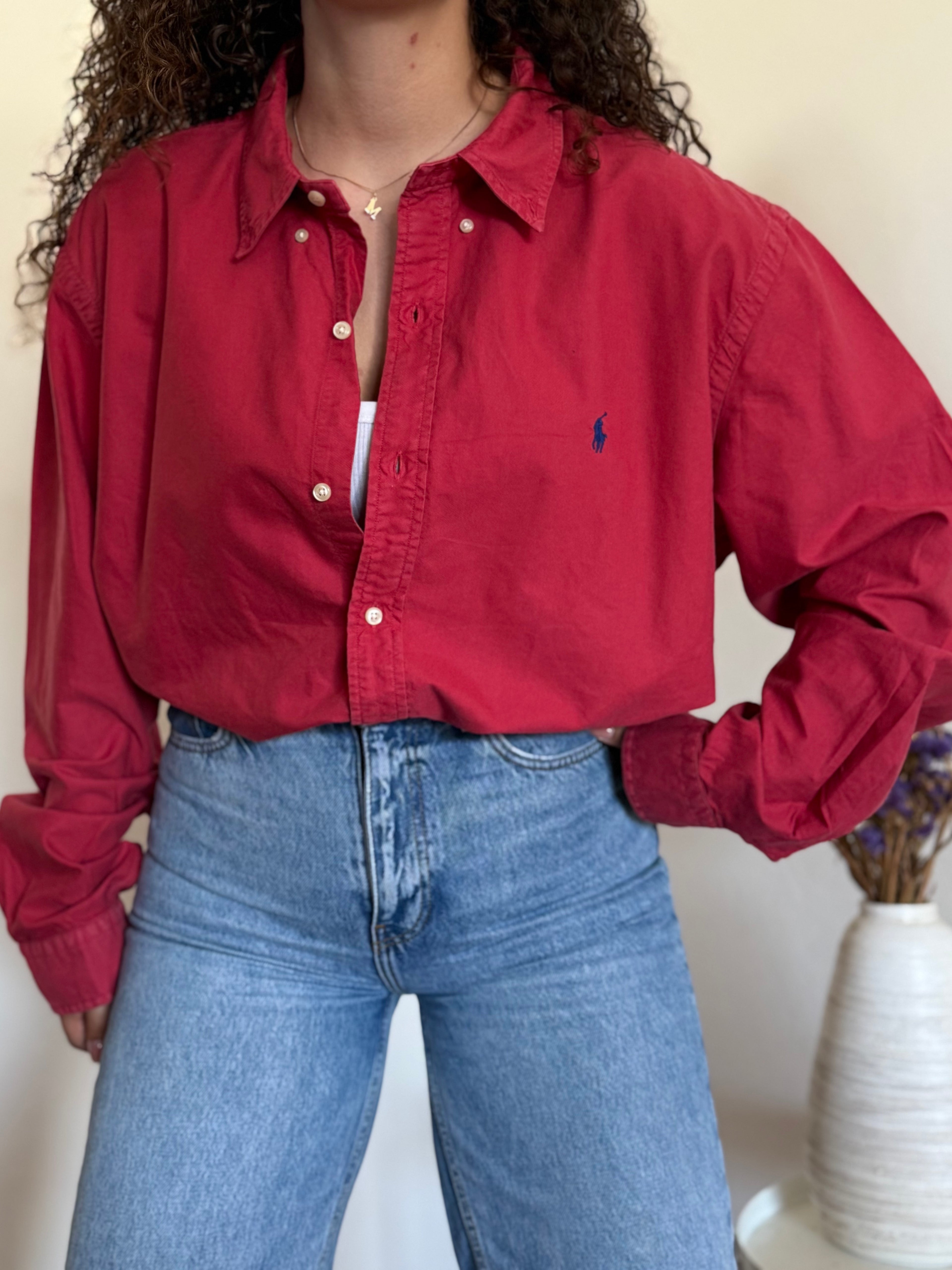 Camisa Polo Ralph Lauren Classic Fit em Algodão – Vermelha (XXL)