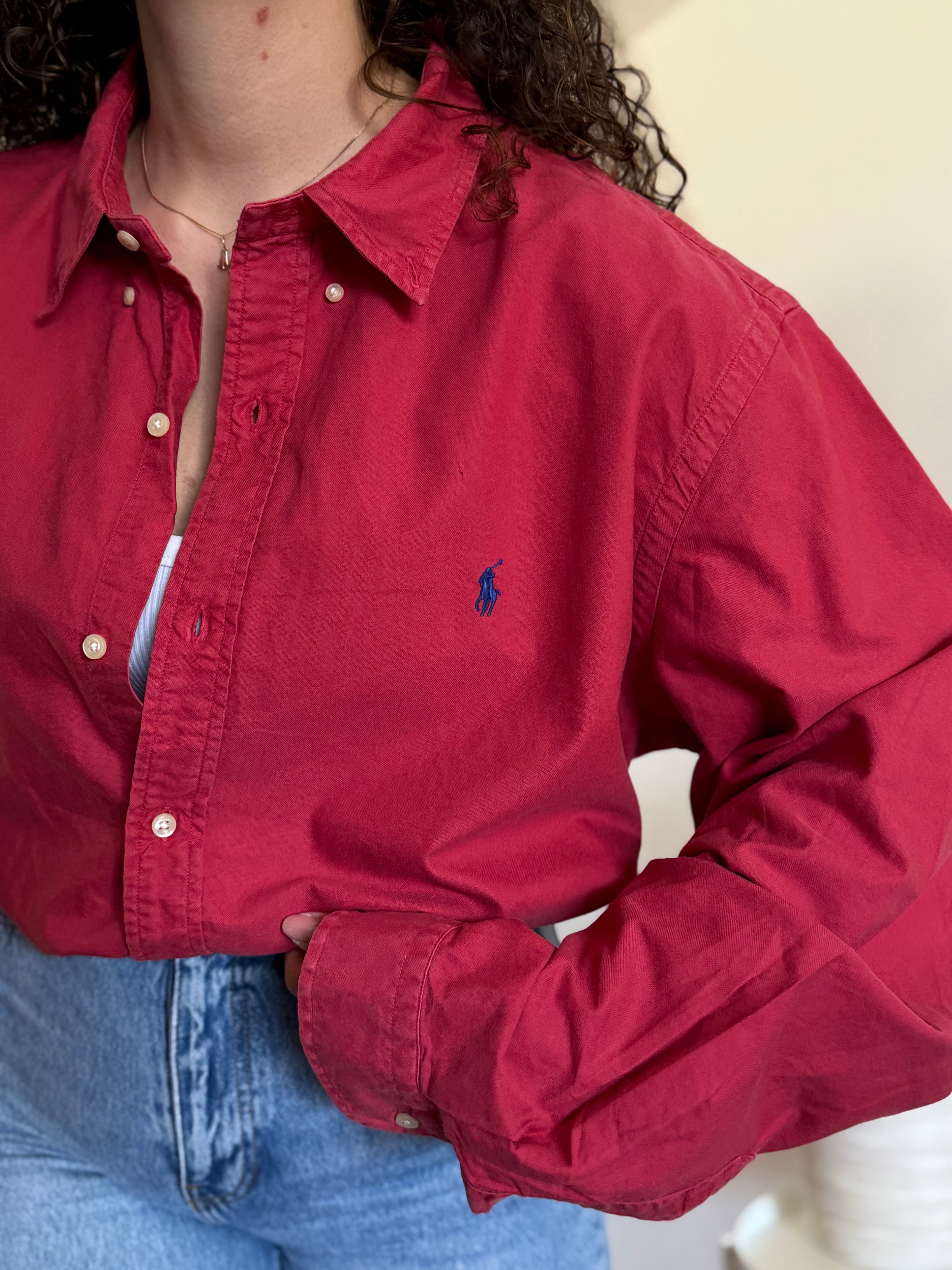 Camisa Polo Ralph Lauren Classic Fit em Algodão – Vermelha (XXL)