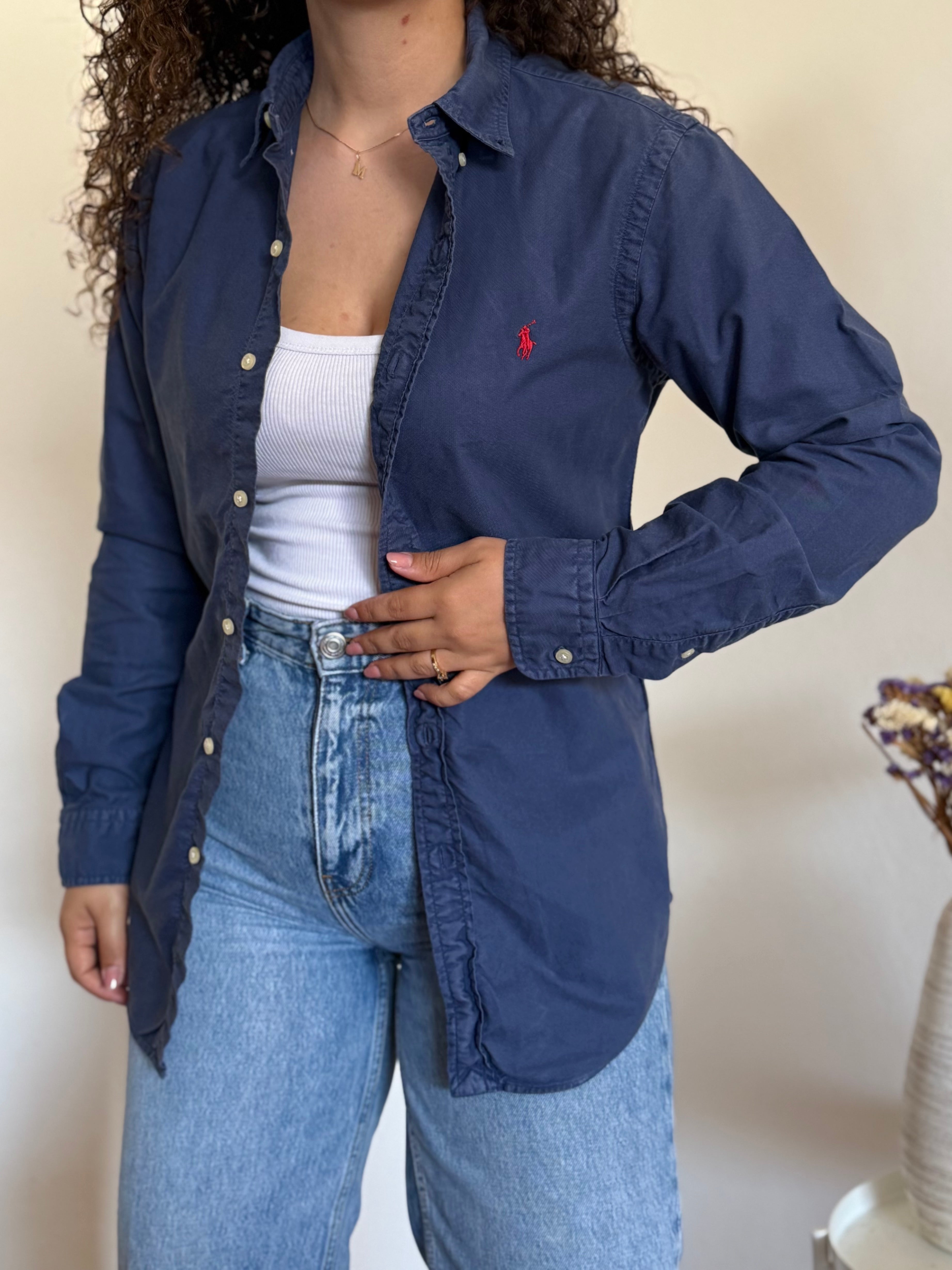 Camisa Polo Ralph Lauren Slim Fit em Algodão – Azul (S)