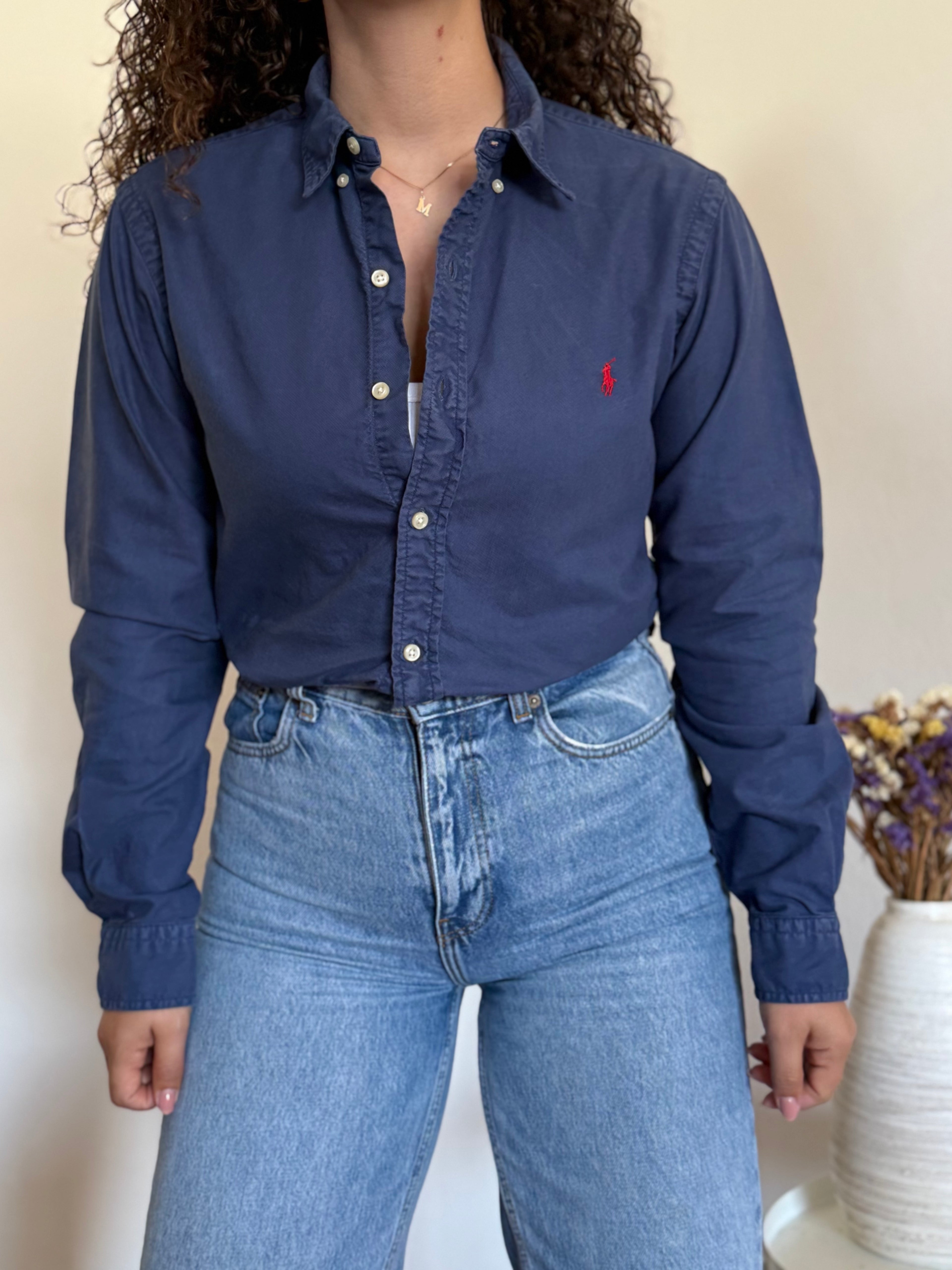 Camisa Polo Ralph Lauren Slim Fit em Algodão – Azul (S)