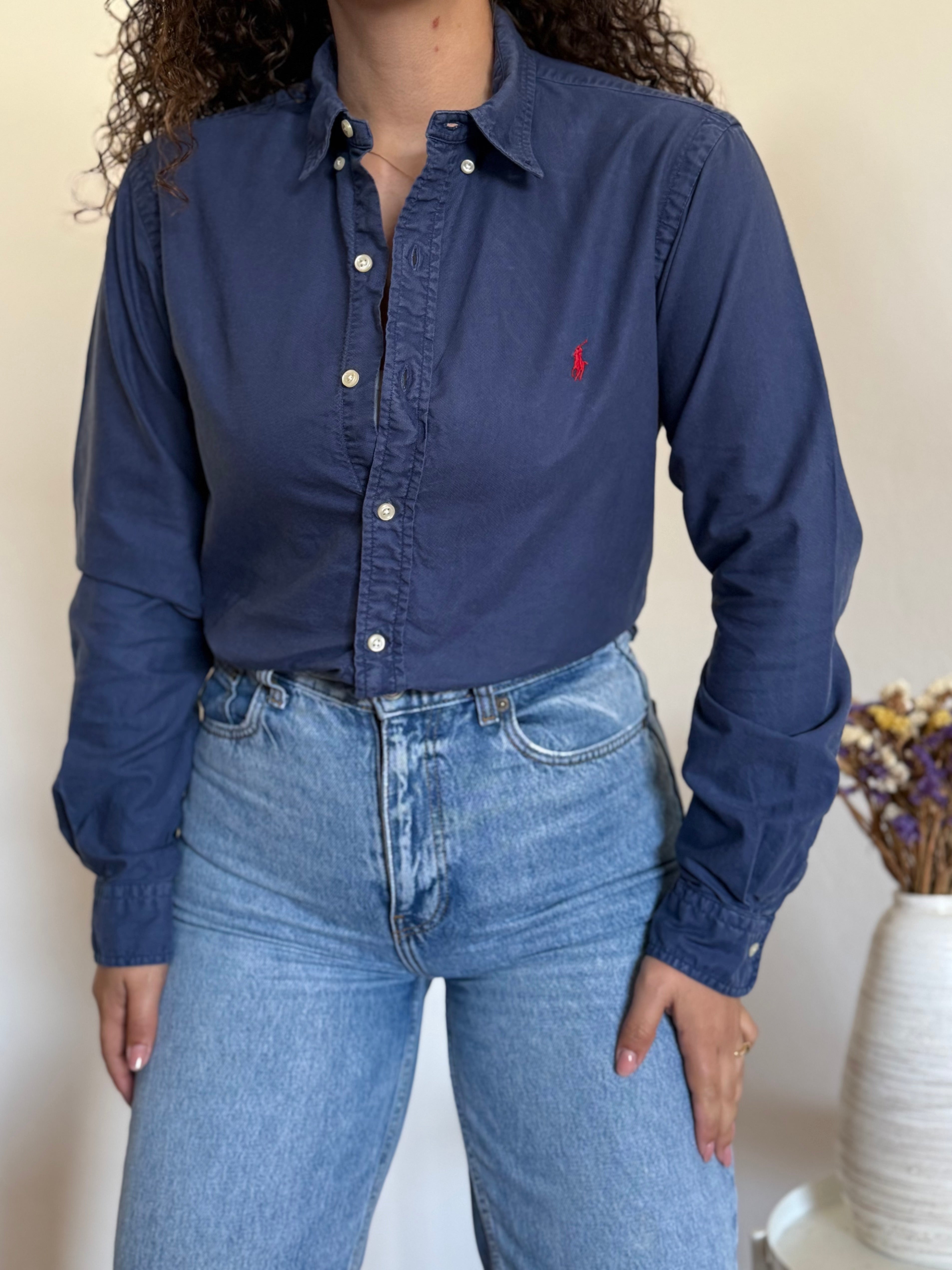 Camisa Polo Ralph Lauren Slim Fit em Algodão – Azul (S)