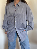 Camisa Polo Ralph Lauren "Yarmouth" em Algodão – Cinza (Tam. 17 / XL)