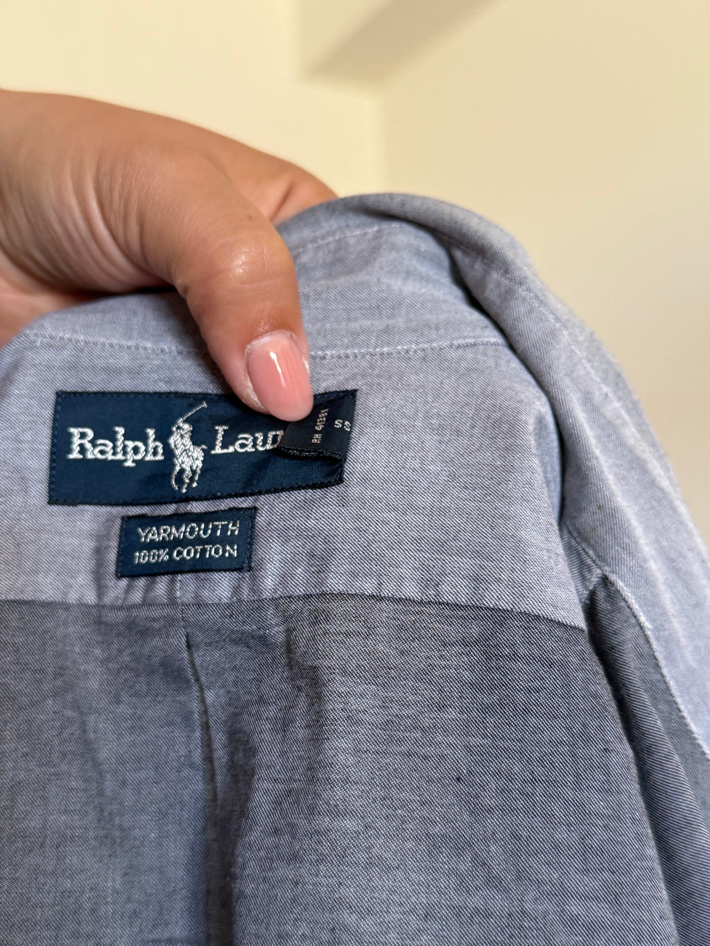 Camisa Polo Ralph Lauren "Yarmouth" em Algodão – Cinza (Tam. 17 / XL)
