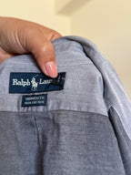 Camisa Polo Ralph Lauren "Yarmouth" em Algodão – Cinza (Tam. 17 / XL)