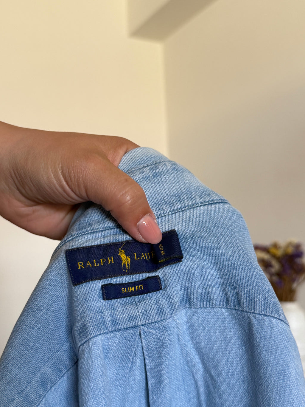 Camisa Polo Ralph Lauren Slim Fit em Ganga – Azul (XXL)