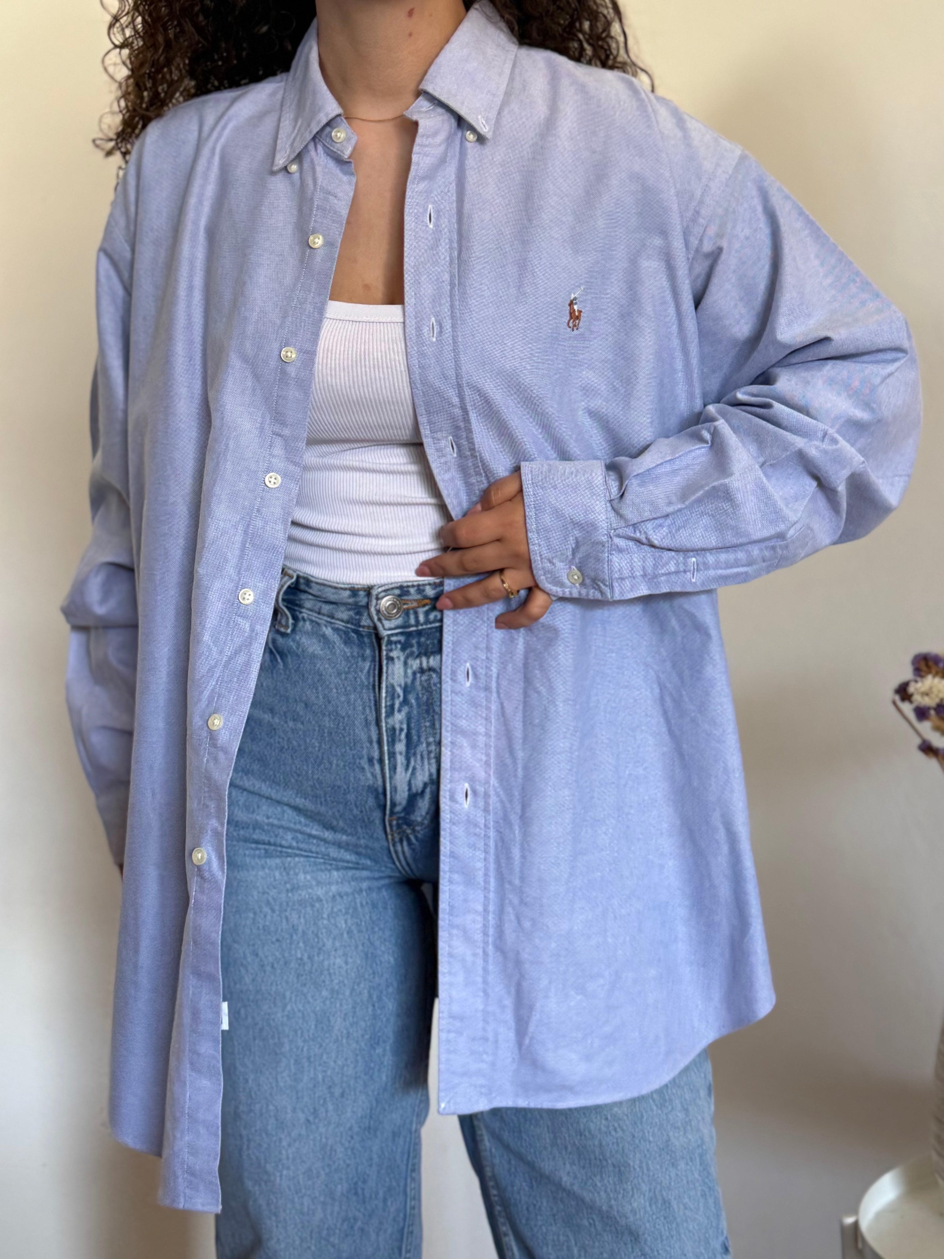 Camisa Ralph Lauren "Blake" em Algodão – Azul (L)