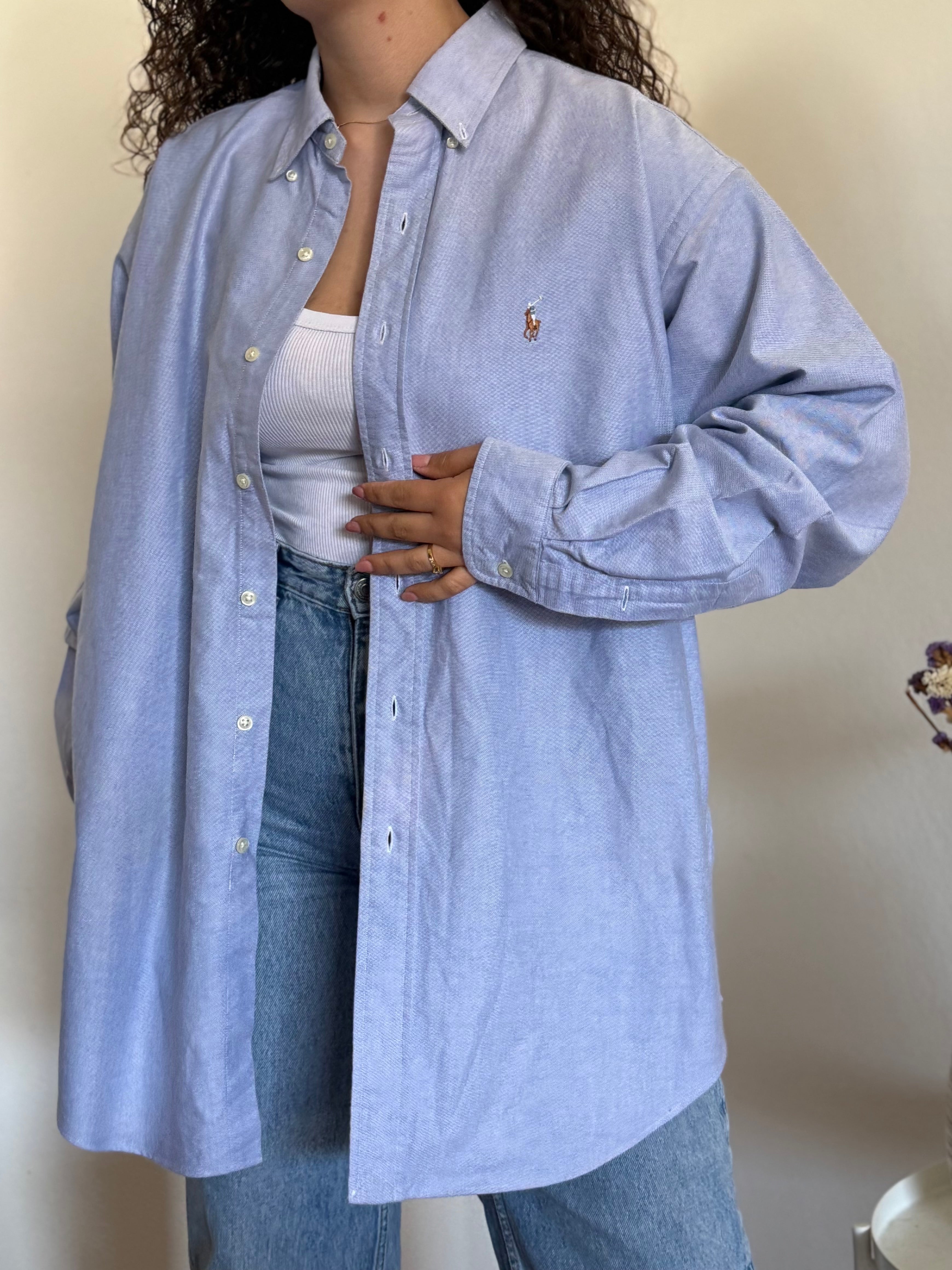 Camisa Ralph Lauren "Blake" em Algodão – Azul (L)