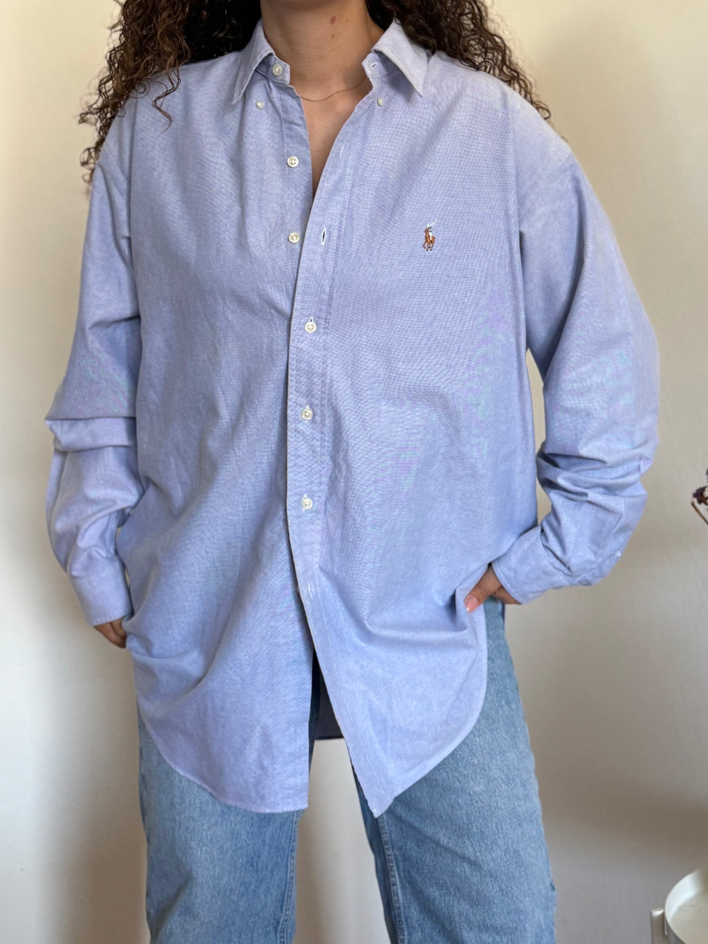 Camisa Ralph Lauren "Blake" em Algodão – Azul (L)