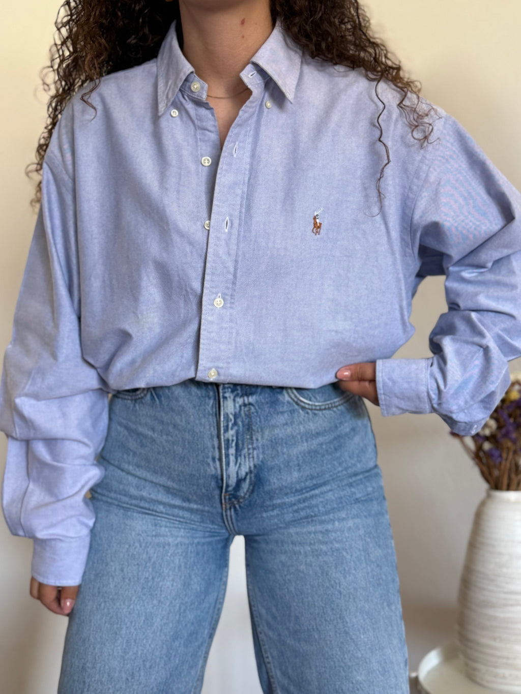 Camisa Ralph Lauren "Blake" em Algodão – Azul (L)